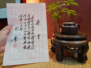 De Zhong 德钟, 179.8ml, Lao ZiNi 老紫泥, by our Collaborative Craftsman Chen Fa Chu 陈法初。