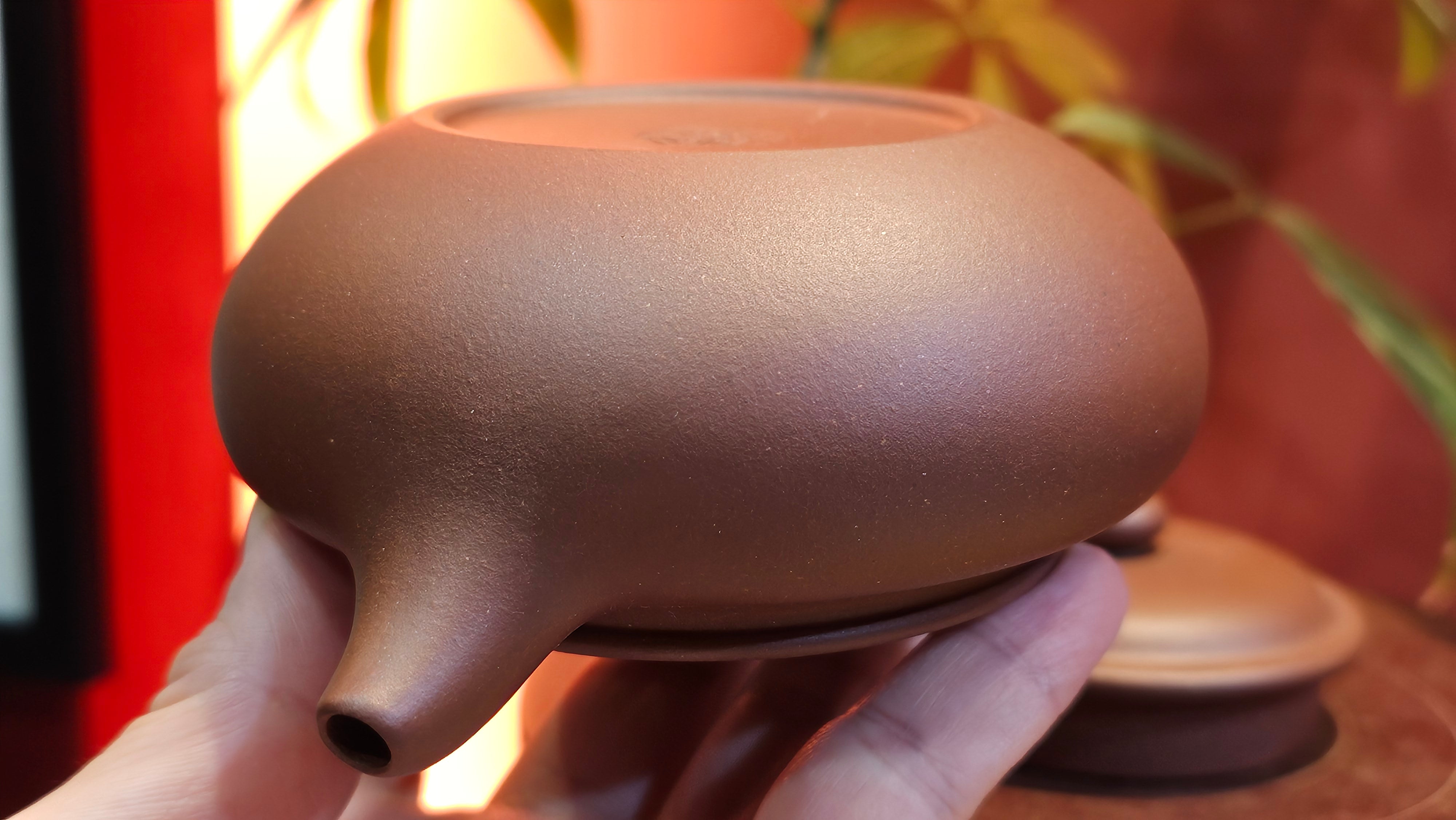 Bian Fu 扁腹, 268.6ml, Di Cao Qing Zi Ni 底槽青紫泥, by our Collaborative Craftsman Chen Fa Chu 陈法初。