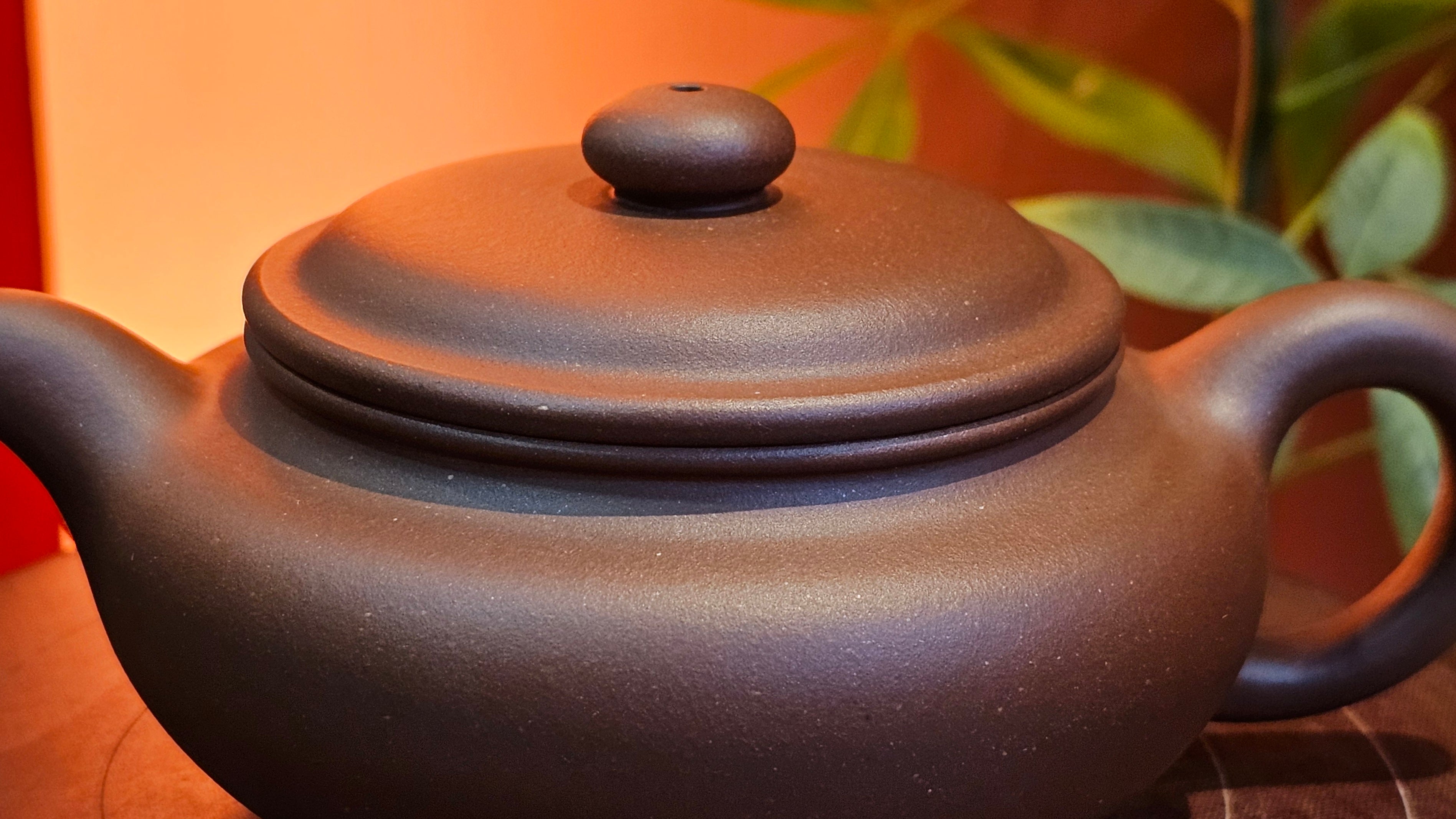 Bian Fu 扁腹, 268.6ml, Di Cao Qing Zi Ni 底槽青紫泥, by our Collaborative Craftsman Chen Fa Chu 陈法初。