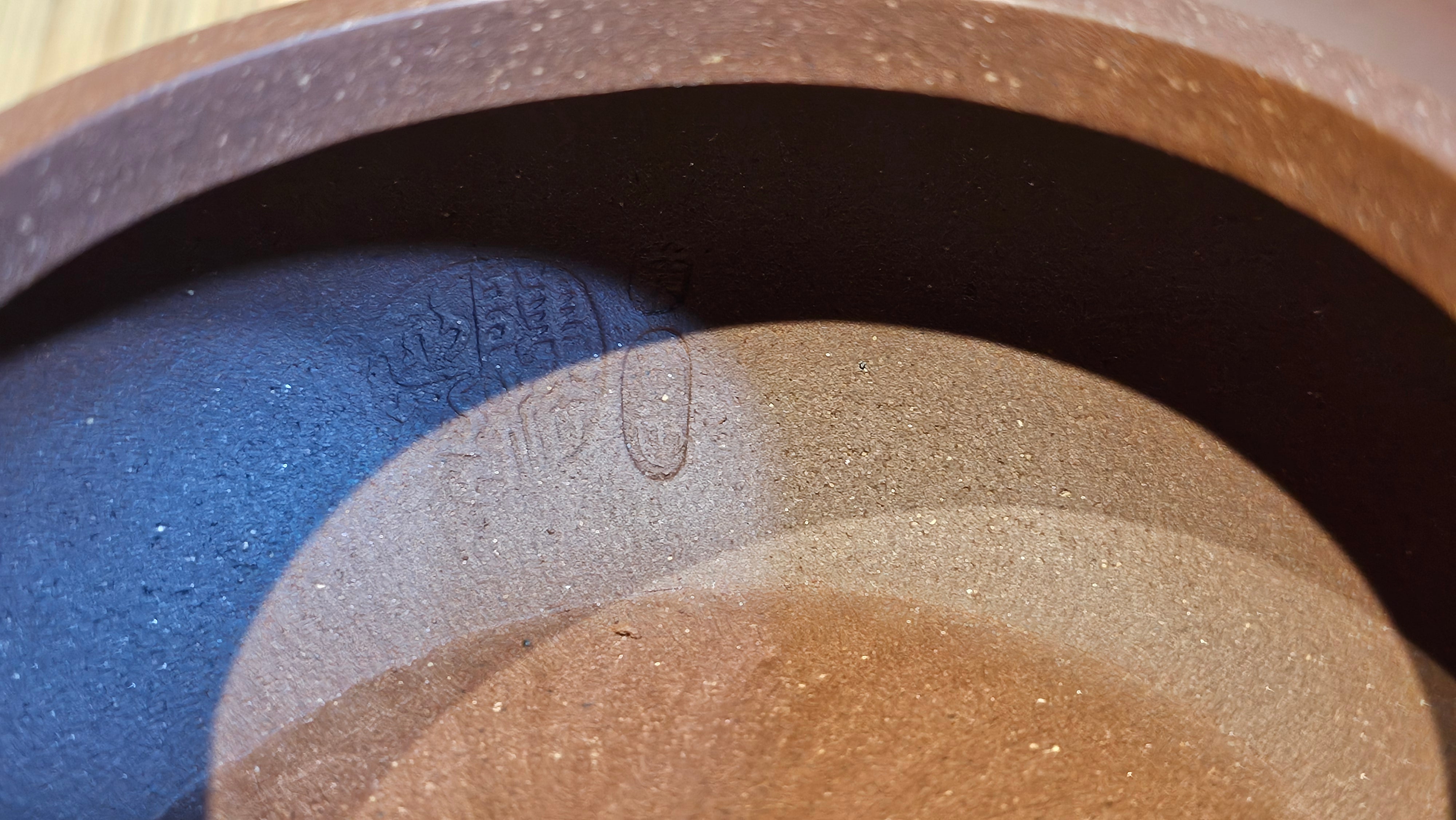 Bian Fu 扁腹, 268.6ml, Di Cao Qing Zi Ni 底槽青紫泥, by our Collaborative Craftsman Chen Fa Chu 陈法初。