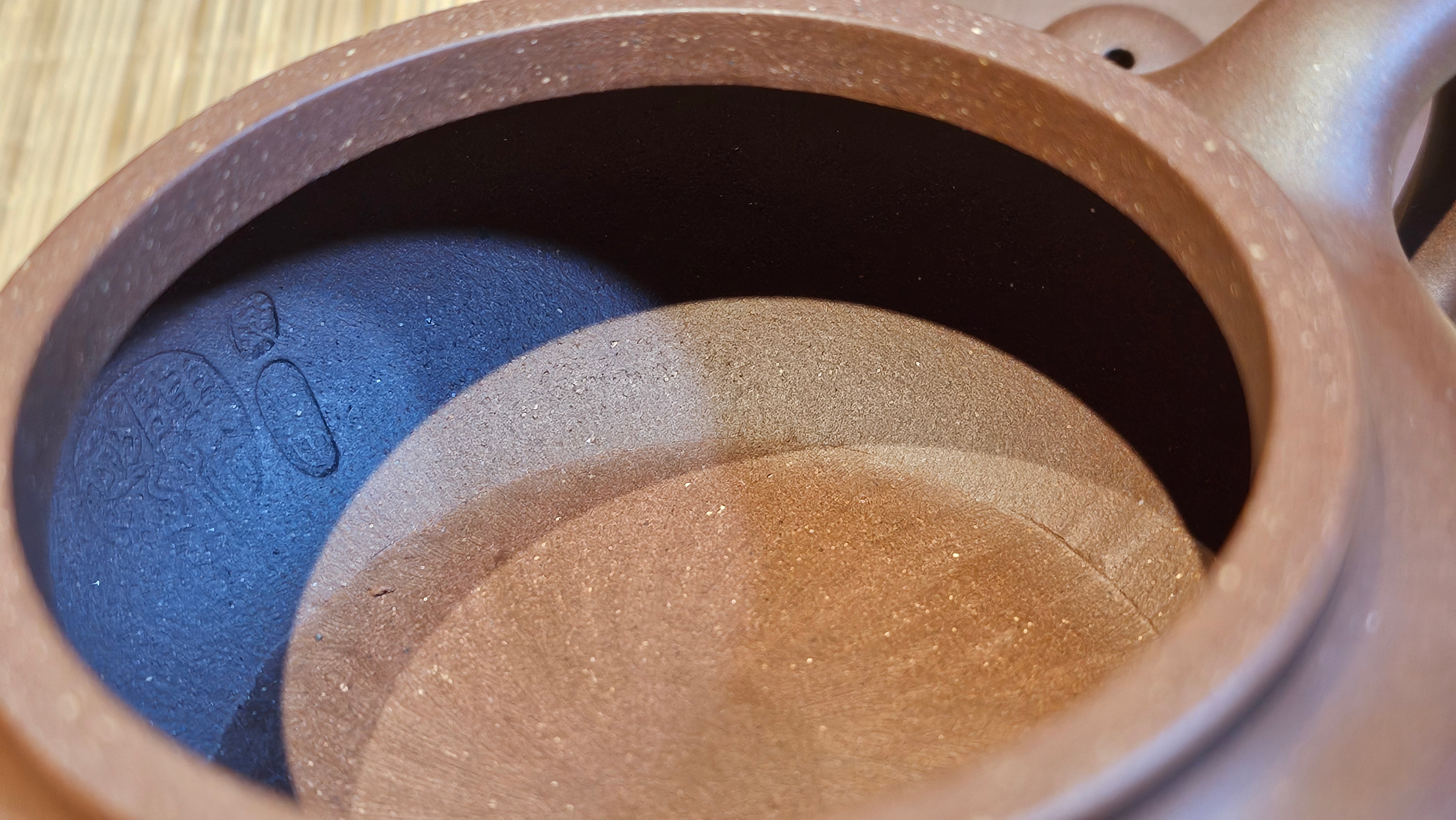 Bian Fu 扁腹, 268.6ml, Di Cao Qing Zi Ni 底槽青紫泥, by our Collaborative Craftsman Chen Fa Chu 陈法初。