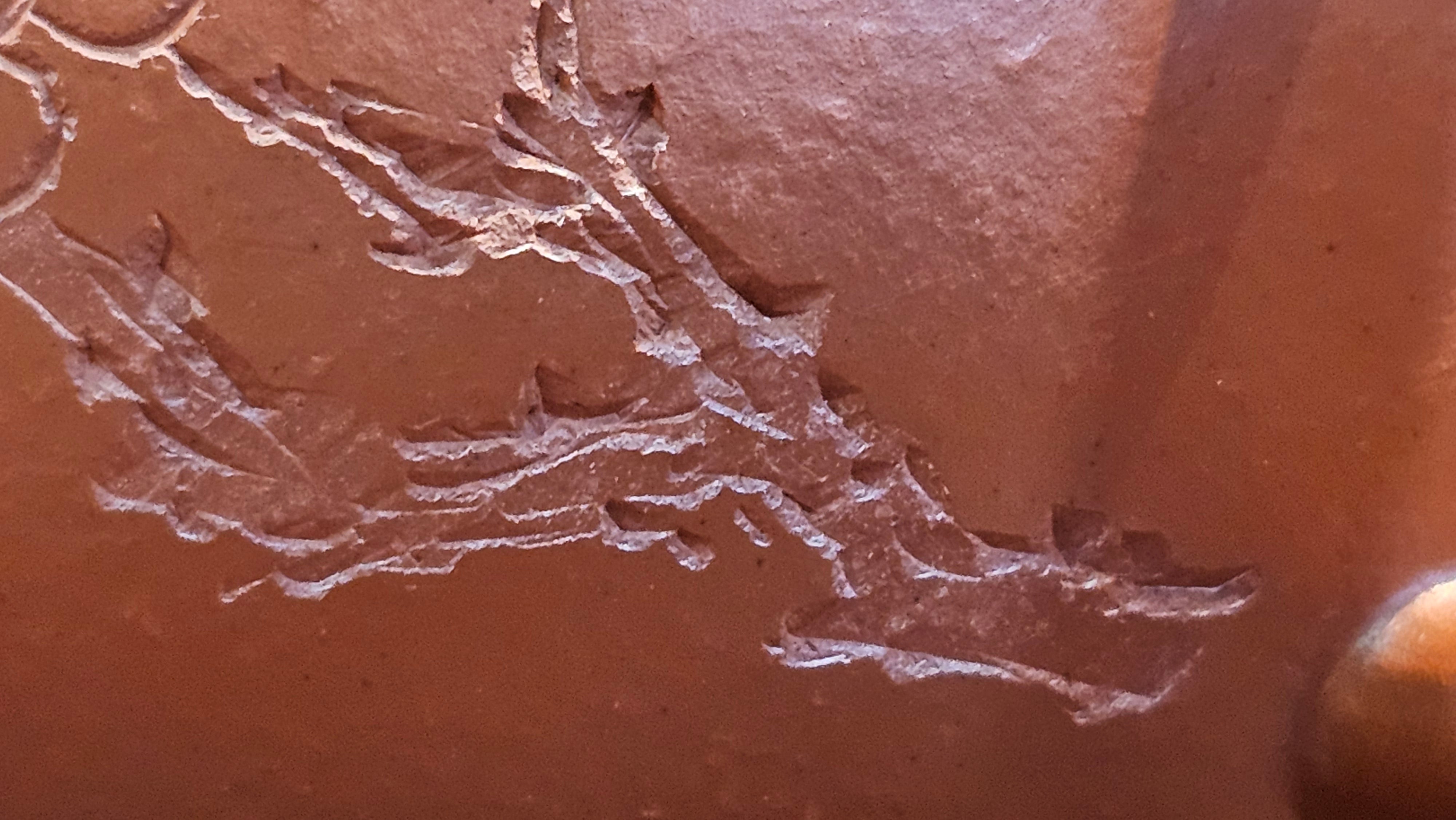 Li Xing 梨形, 171.5ml, Xiao Mei Yao Zhu Ni 小煤窑朱泥 by our Collaborative Craftsman Zhai Yi Yao 翟一耀。Plum Blossoms Engraving 梅花刻绘, 与 "暗香疏影" by Craftsman Yi De Shu 一德书。~ Congratulations to Mr E.P., 1826hrs 10th Apr, Holyoke, MA.