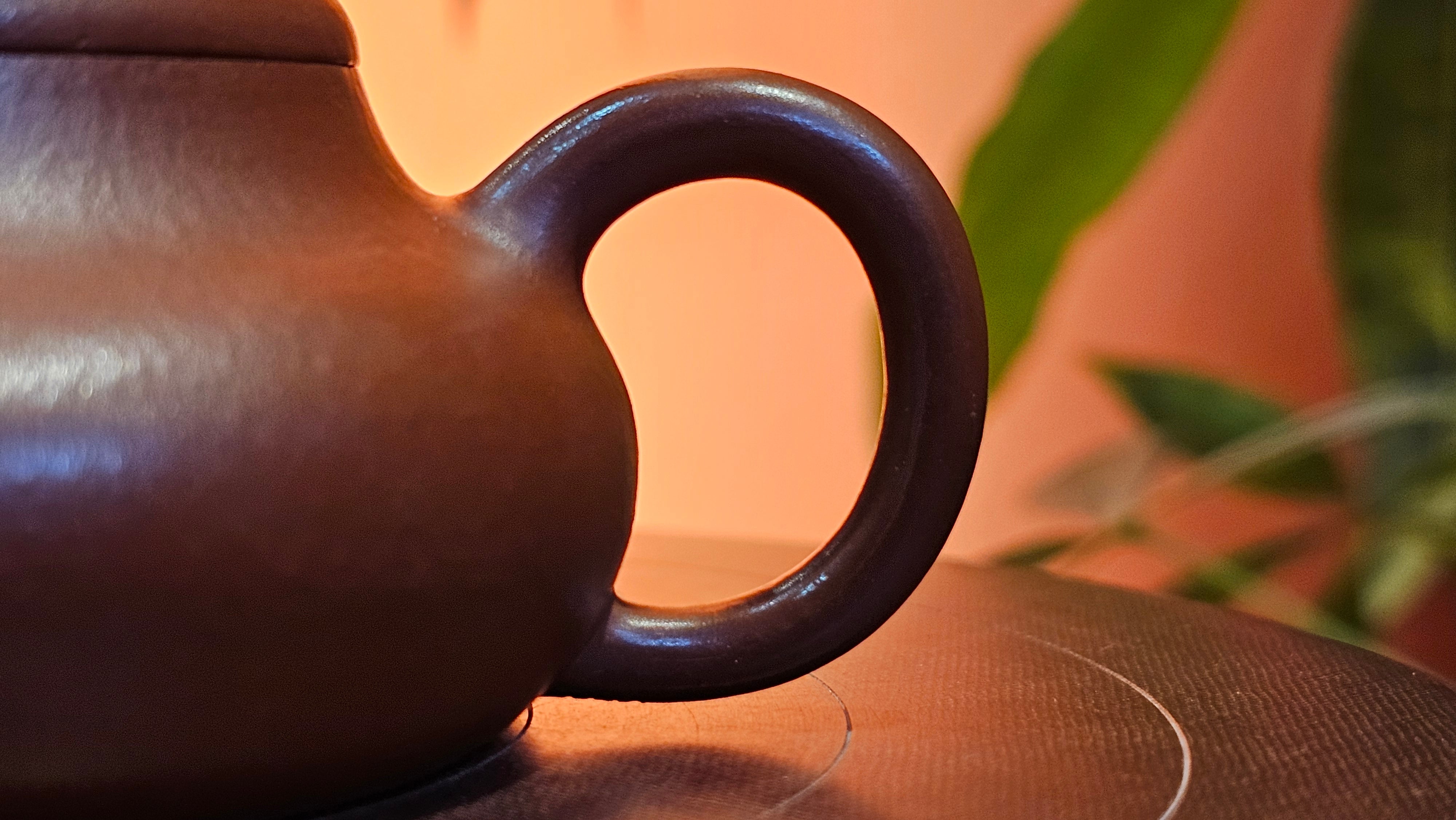 Jing Le 静乐 ~ "Quiet happiness", 99.6ml, Xiao Mei Yao Zhu Ni 小煤窑朱泥, by our Collaborative Craftsman Wang Xing 王兴 ~ Congratulations Ms C.C. 1803hrs 10th Apr, Cerritos, CA.