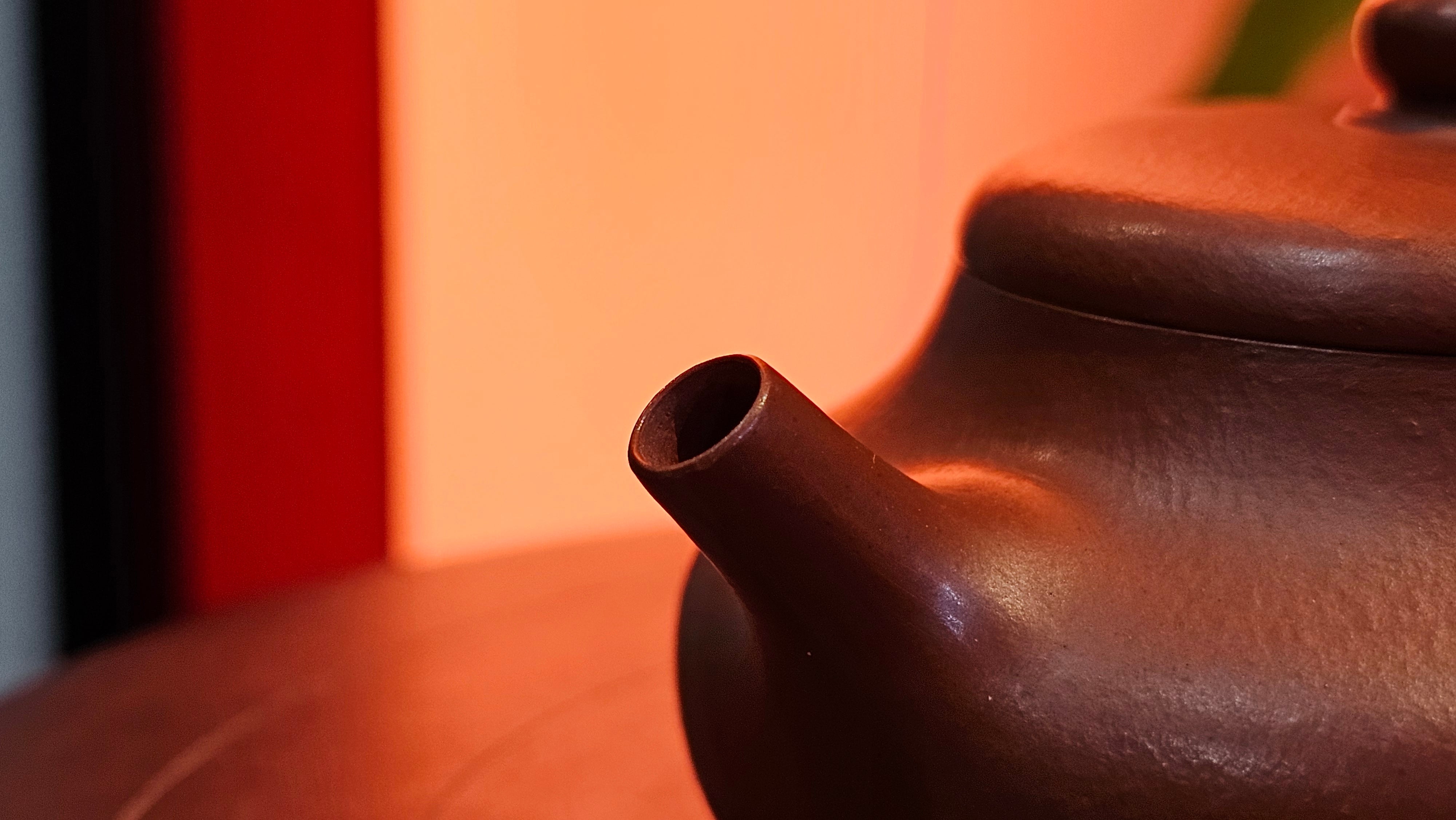 Jing Le 静乐 ~ "Quiet happiness", 99.6ml, Xiao Mei Yao Zhu Ni 小煤窑朱泥, by our Collaborative Craftsman Wang Xing 王兴 ~ Congratulations Ms C.C. 1803hrs 10th Apr, Cerritos, CA.