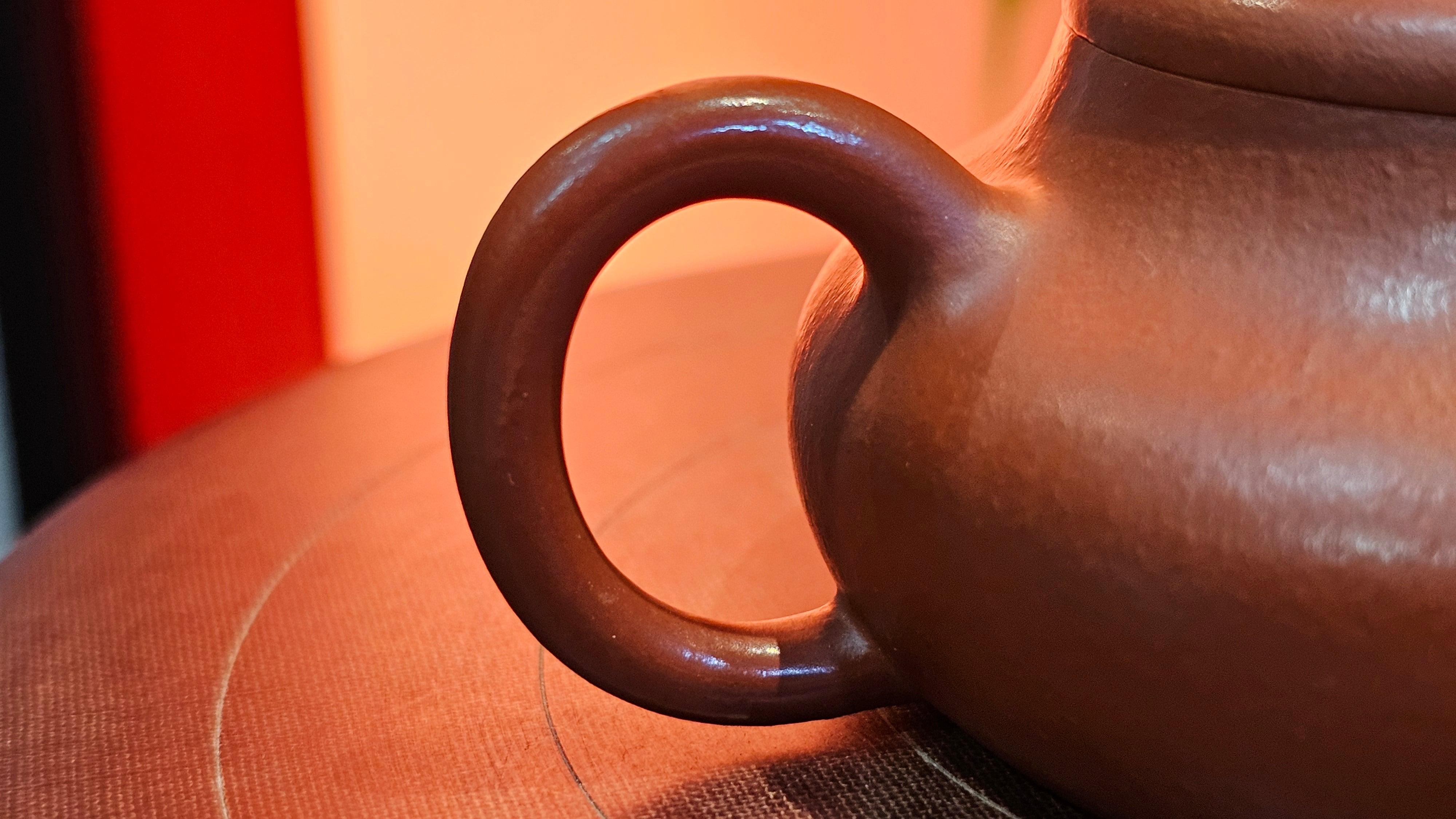 Jing Le 静乐 ~ "Quiet happiness", 99.6ml, Xiao Mei Yao Zhu Ni 小煤窑朱泥, by our Collaborative Craftsman Wang Xing 王兴 ~ Congratulations Ms C.C. 1803hrs 10th Apr, Cerritos, CA.