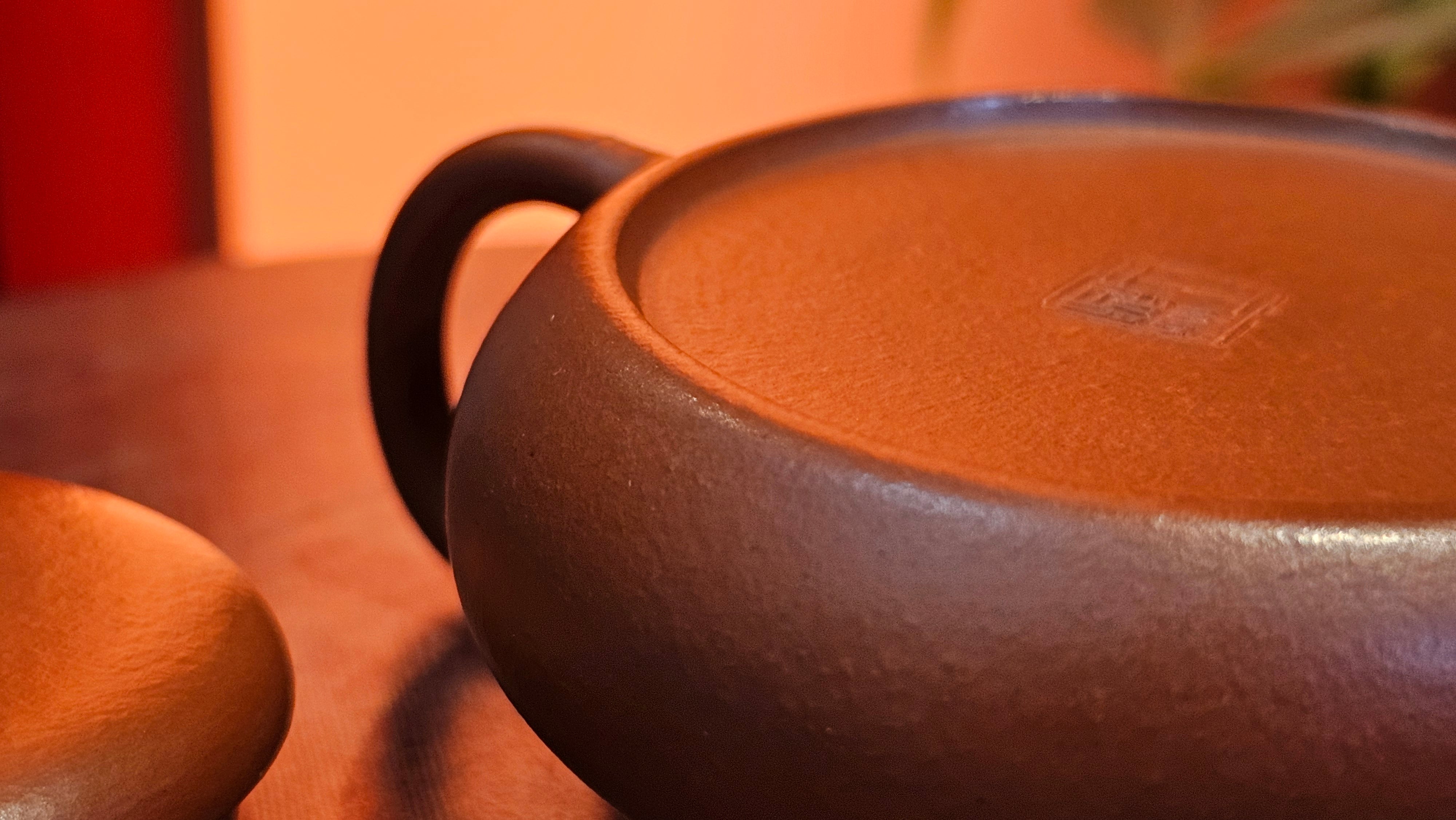 Jing Le 静乐 ~ "Quiet happiness", 99.6ml, Xiao Mei Yao Zhu Ni 小煤窑朱泥, by our Collaborative Craftsman Wang Xing 王兴 ~ Congratulations Ms C.C. 1803hrs 10th Apr, Cerritos, CA.