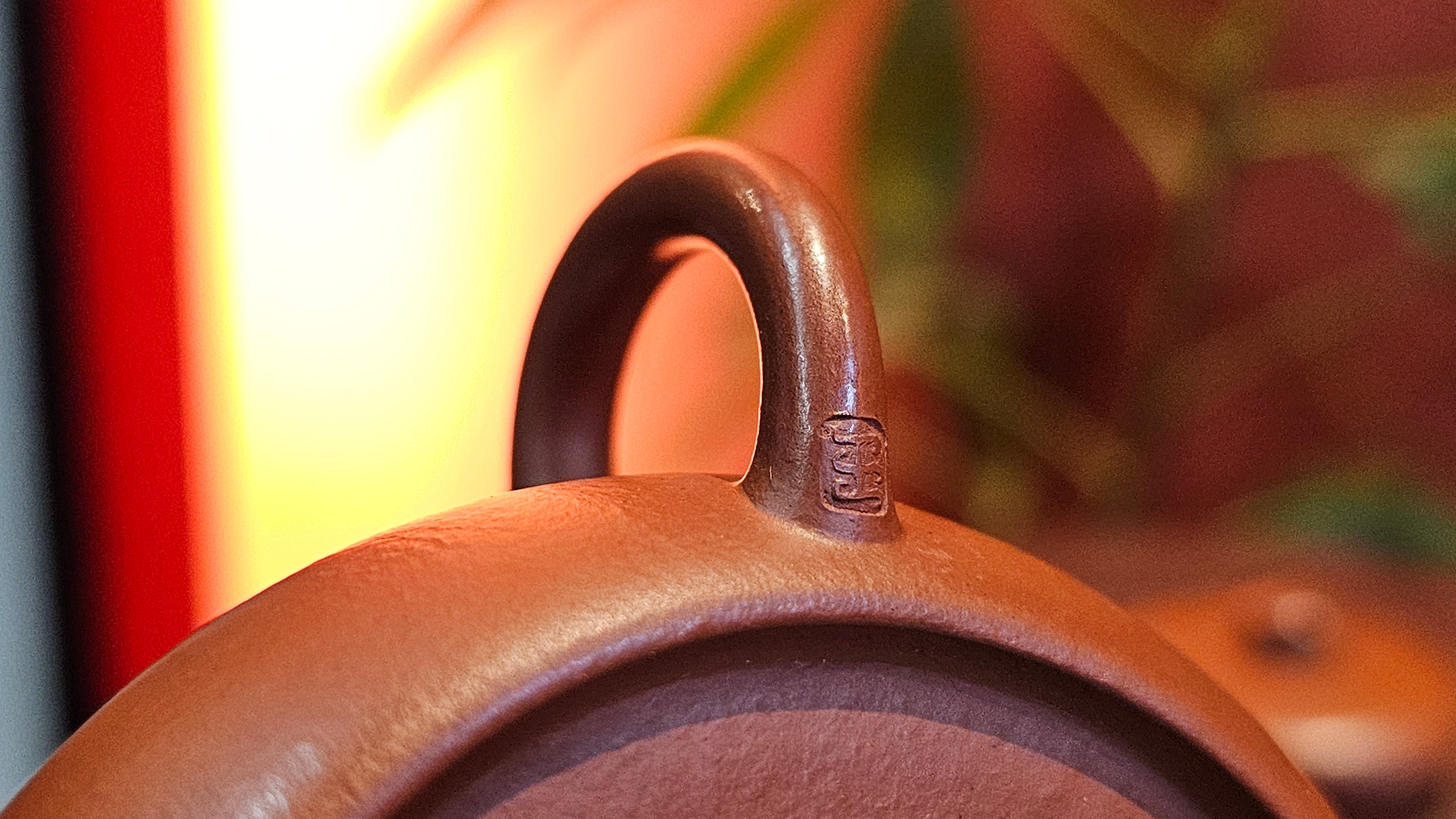 Jing Le 静乐 ~ "Quiet happiness", 99.6ml, Xiao Mei Yao Zhu Ni 小煤窑朱泥, by our Collaborative Craftsman Wang Xing 王兴 ~ Congratulations Ms C.C. 1803hrs 10th Apr, Cerritos, CA.