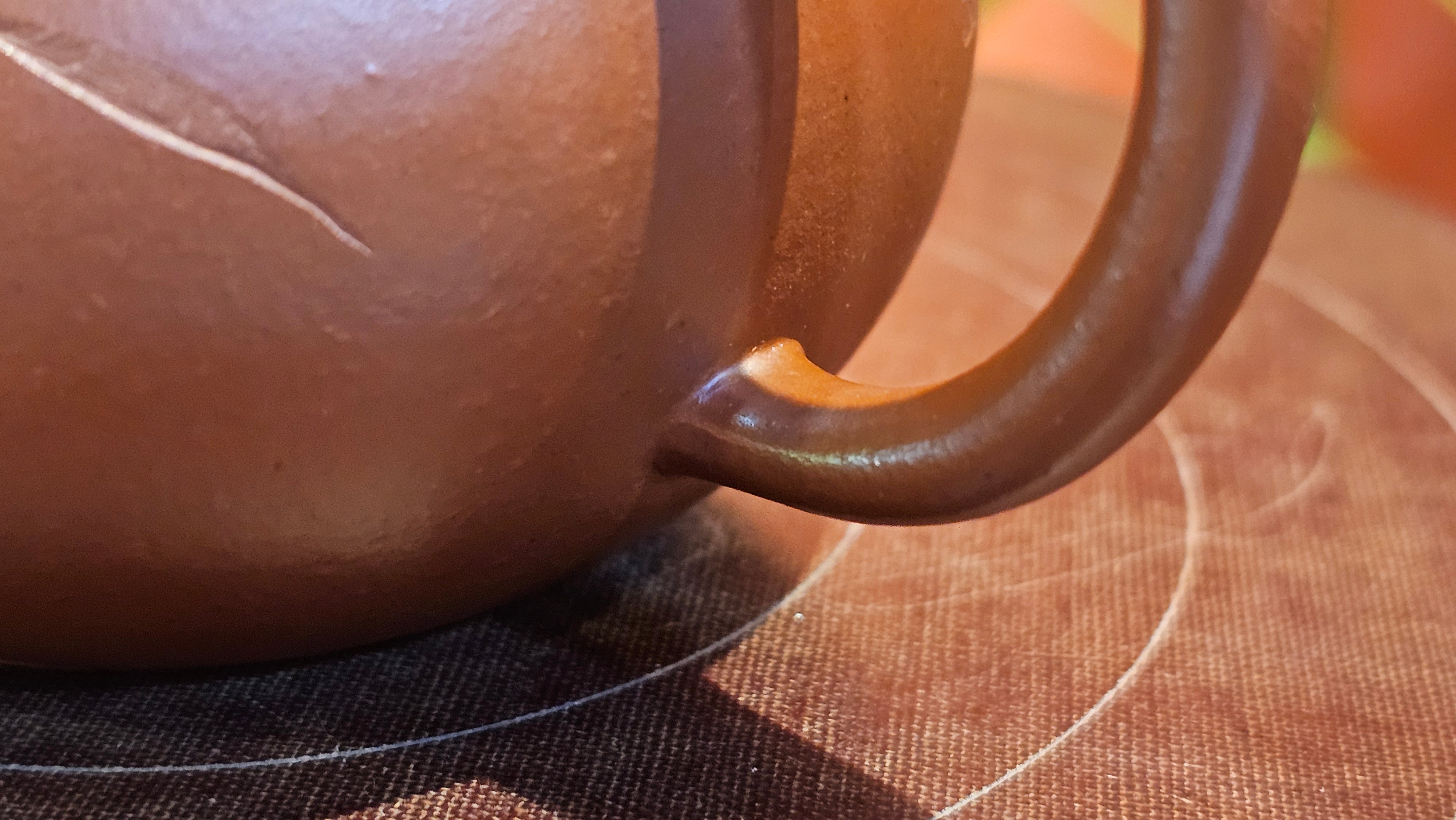 Li Xing 梨形, 166.5ml, Xiao Mei Yao Zhu Ni 小煤窑朱泥 by our Collaborative Craftsman Zhai Yi Yao 翟一耀。"竹韵茶香", 竹刻绘, Engraving of Bamboos and Calligraphy, by Craftsman Yi De Shu 一德书 ~ Congratulations to Mr R.V., 1054hrs 12th Apr, Garden Grove, CA.