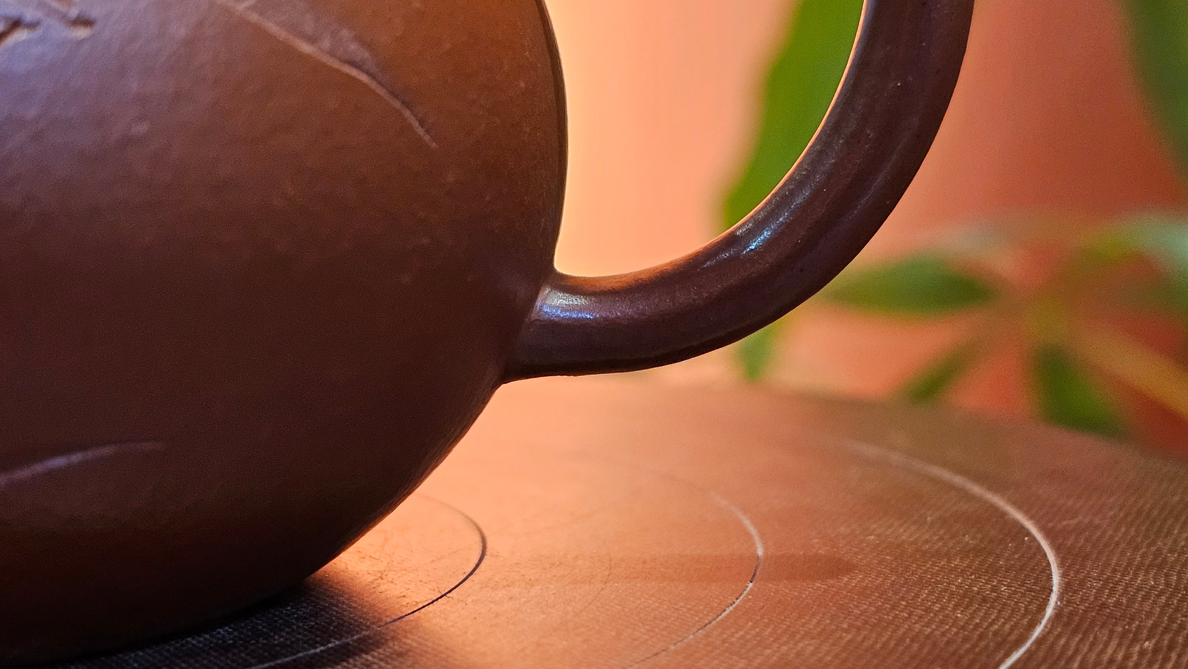 Li Xing 梨形, 166.5ml, Xiao Mei Yao Zhu Ni 小煤窑朱泥 by our Collaborative Craftsman Zhai Yi Yao 翟一耀。"竹韵茶香", 竹刻绘, Engraving of Bamboos and Calligraphy, by Craftsman Yi De Shu 一德书 ~ Congratulations to Mr R.V., 1054hrs 12th Apr, Garden Grove, CA.