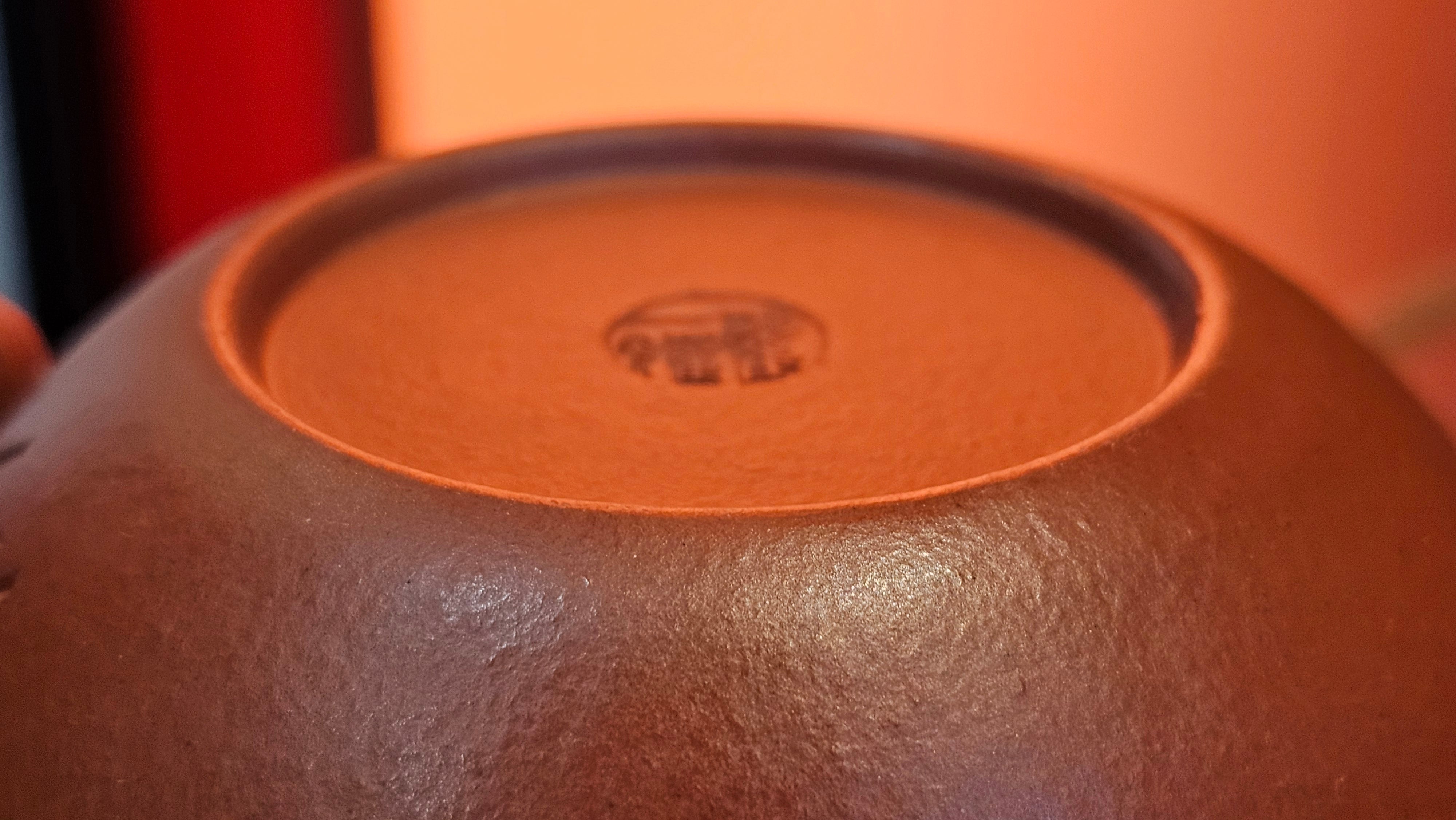 Li Xing 梨形, 166.5ml, Xiao Mei Yao Zhu Ni 小煤窑朱泥 by our Collaborative Craftsman Zhai Yi Yao 翟一耀。"竹韵茶香", 竹刻绘, Engraving of Bamboos and Calligraphy, by Craftsman Yi De Shu 一德书 ~ Congratulations to Mr R.V., 1054hrs 12th Apr, Garden Grove, CA.