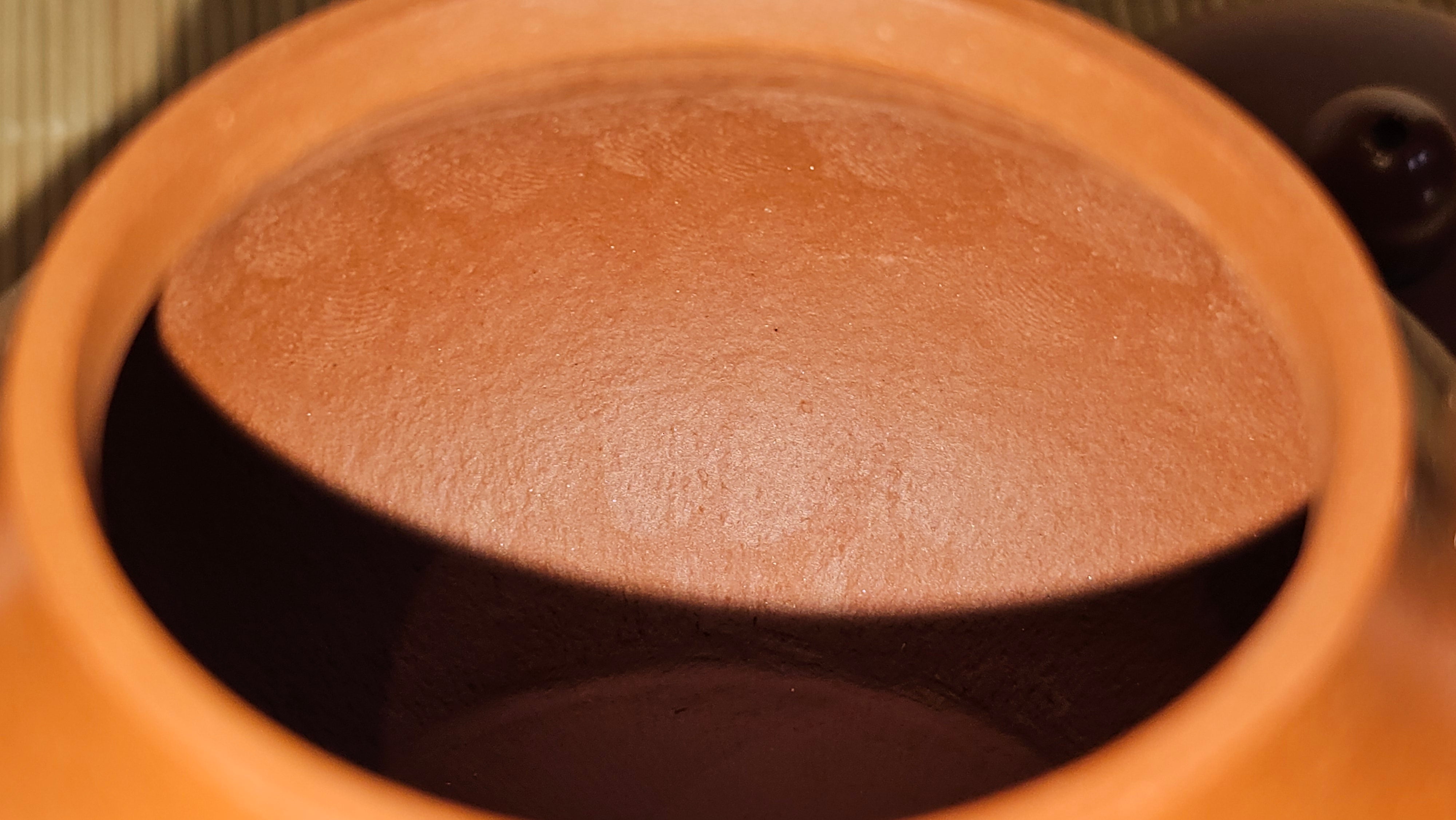 Li Xing 梨形, 166.5ml, Xiao Mei Yao Zhu Ni 小煤窑朱泥 by our Collaborative Craftsman Zhai Yi Yao 翟一耀。"竹韵茶香", 竹刻绘, Engraving of Bamboos and Calligraphy, by Craftsman Yi De Shu 一德书 ~ Congratulations to Mr R.V., 1054hrs 12th Apr, Garden Grove, CA.