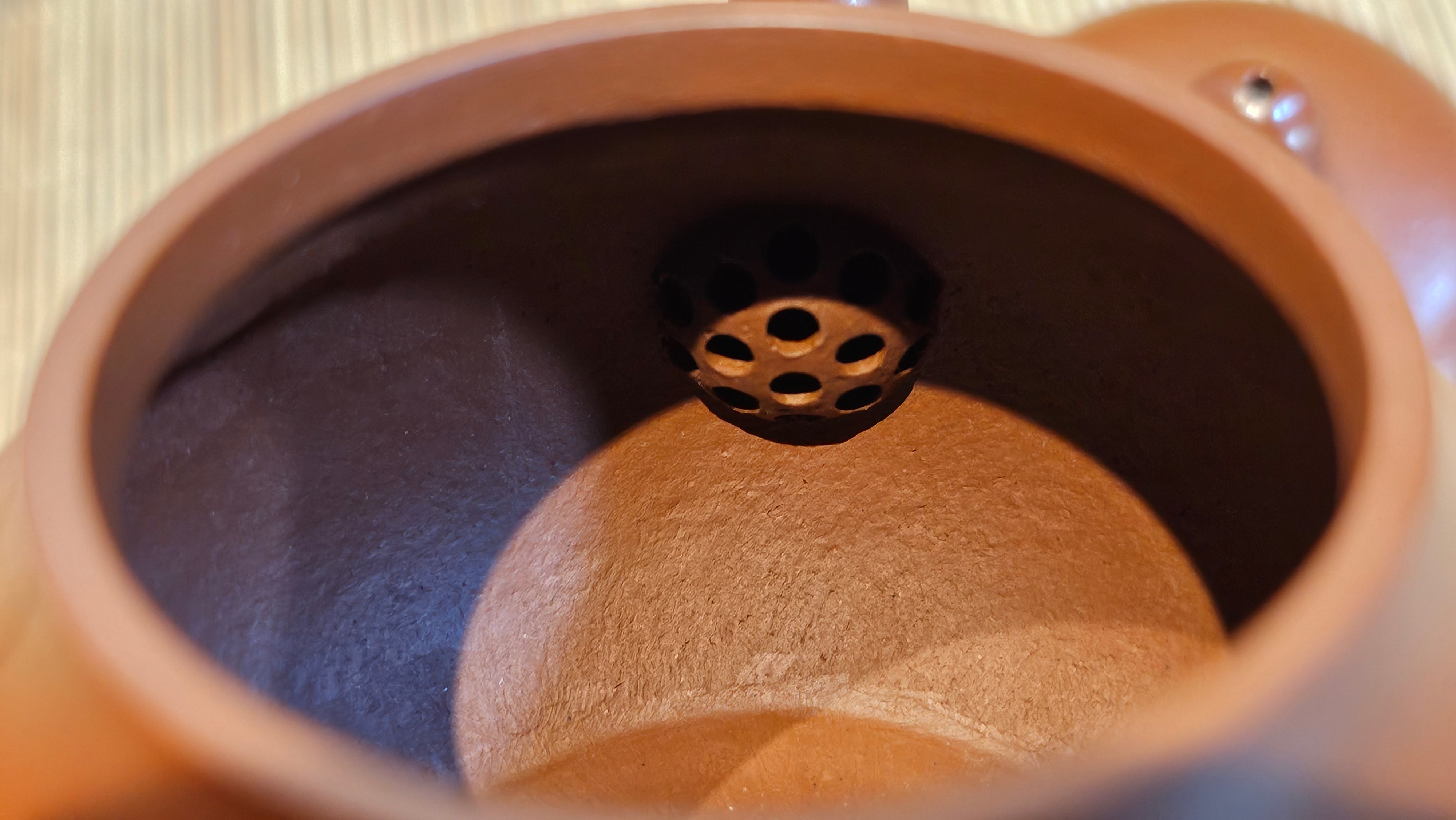 Li Xing 梨形, 166.5ml, Xiao Mei Yao Zhu Ni 小煤窑朱泥 by our Collaborative Craftsman Zhai Yi Yao 翟一耀。"竹韵茶香", 竹刻绘, Engraving of Bamboos and Calligraphy, by Craftsman Yi De Shu 一德书 ~ Congratulations to Mr R.V., 1054hrs 12th Apr, Garden Grove, CA.