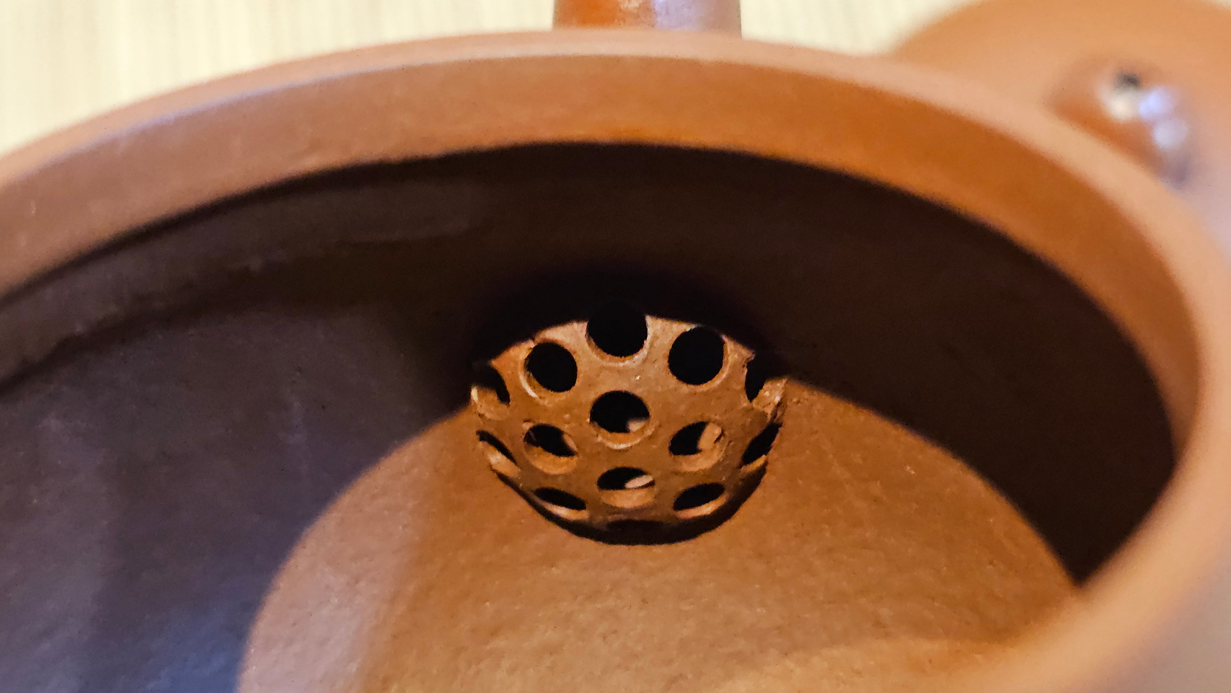 Li Xing 梨形, 166.5ml, Xiao Mei Yao Zhu Ni 小煤窑朱泥 by our Collaborative Craftsman Zhai Yi Yao 翟一耀。"竹韵茶香", 竹刻绘, Engraving of Bamboos and Calligraphy, by Craftsman Yi De Shu 一德书 ~ Congratulations to Mr R.V., 1054hrs 12th Apr, Garden Grove, CA.