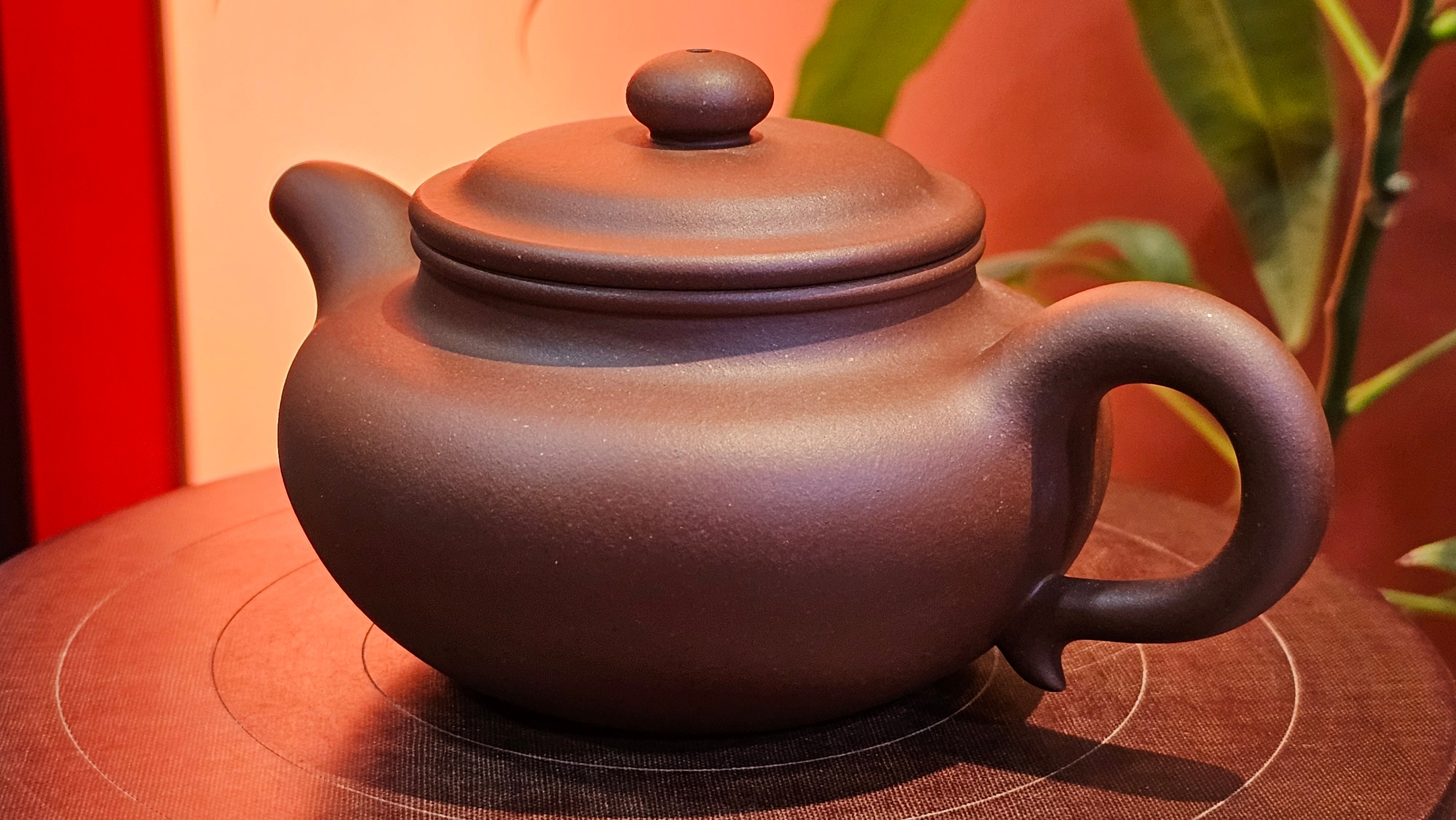 Fang Gu 仿古, 210.3ml, Di Cao Qing Zi Ni 底槽青紫泥, by our Collaborative Craftsman Chen Fa Chu 陈法初 ~ Congratulations to Mr T.B., 2112hrs, Los Angeles, CA.