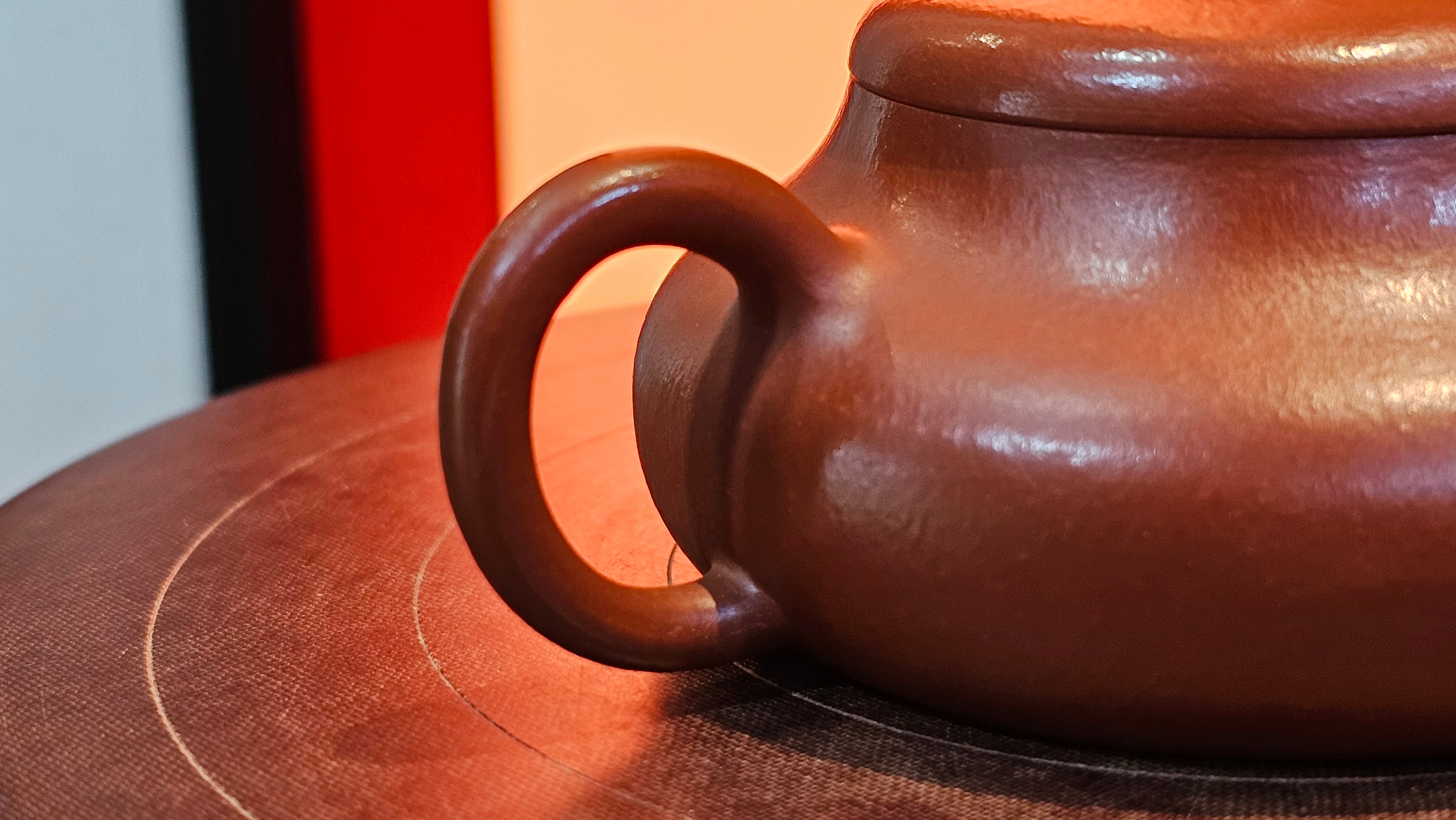 Jing Le 静乐 ~ "Quiet happiness", 102.6ml, Xiao Mei Yao Zhu Ni 小煤窑朱泥, by our Collaborative Craftsman Wang Xing 王兴 ~ Congratulations to Mr K.D., 0048hrs 14th Apr, San Jose, CA.