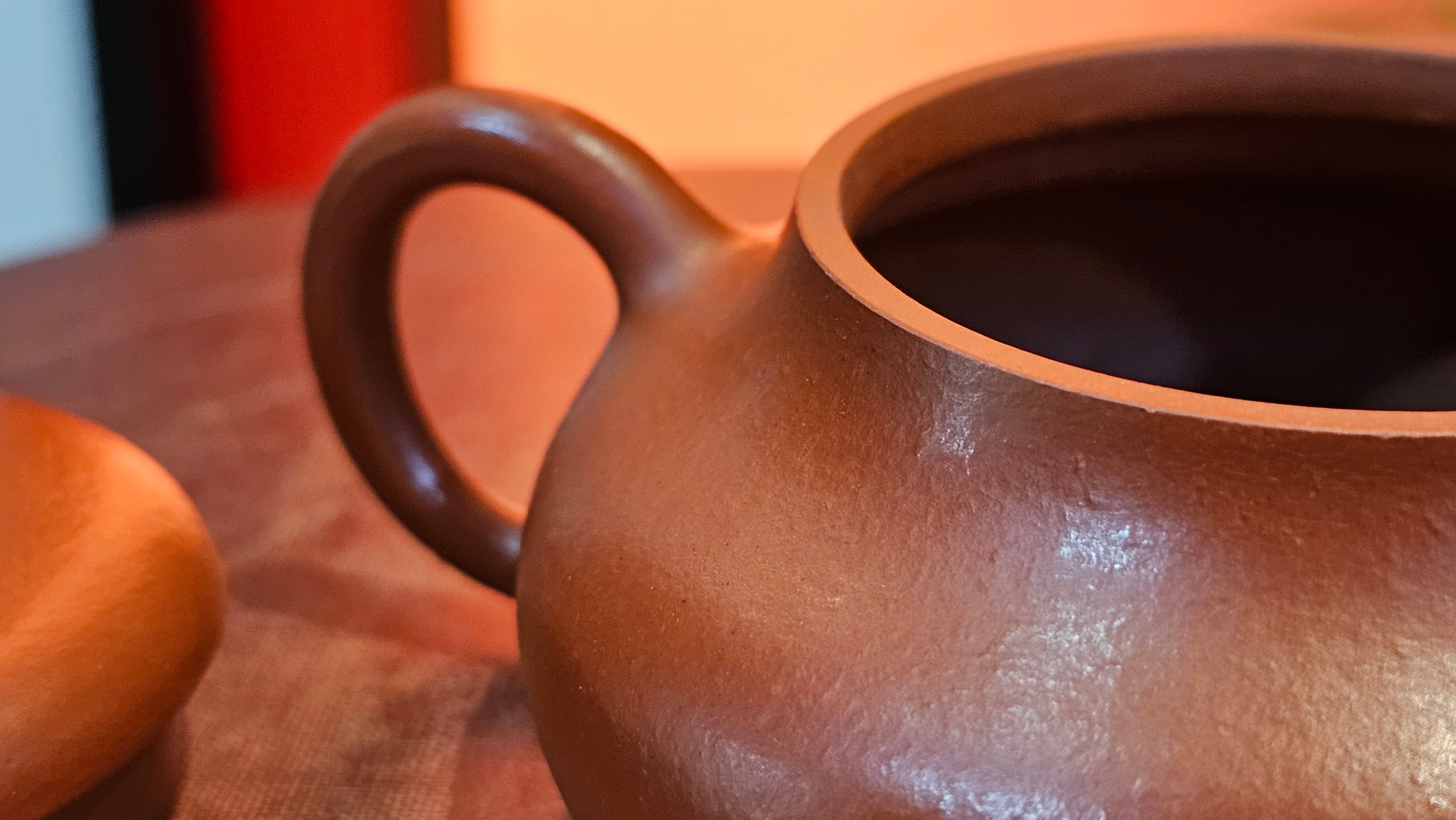 Jing Le 静乐 ~ "Quiet happiness", 102.6ml, Xiao Mei Yao Zhu Ni 小煤窑朱泥, by our Collaborative Craftsman Wang Xing 王兴 ~ Congratulations to Mr K.D., 0048hrs 14th Apr, San Jose, CA.