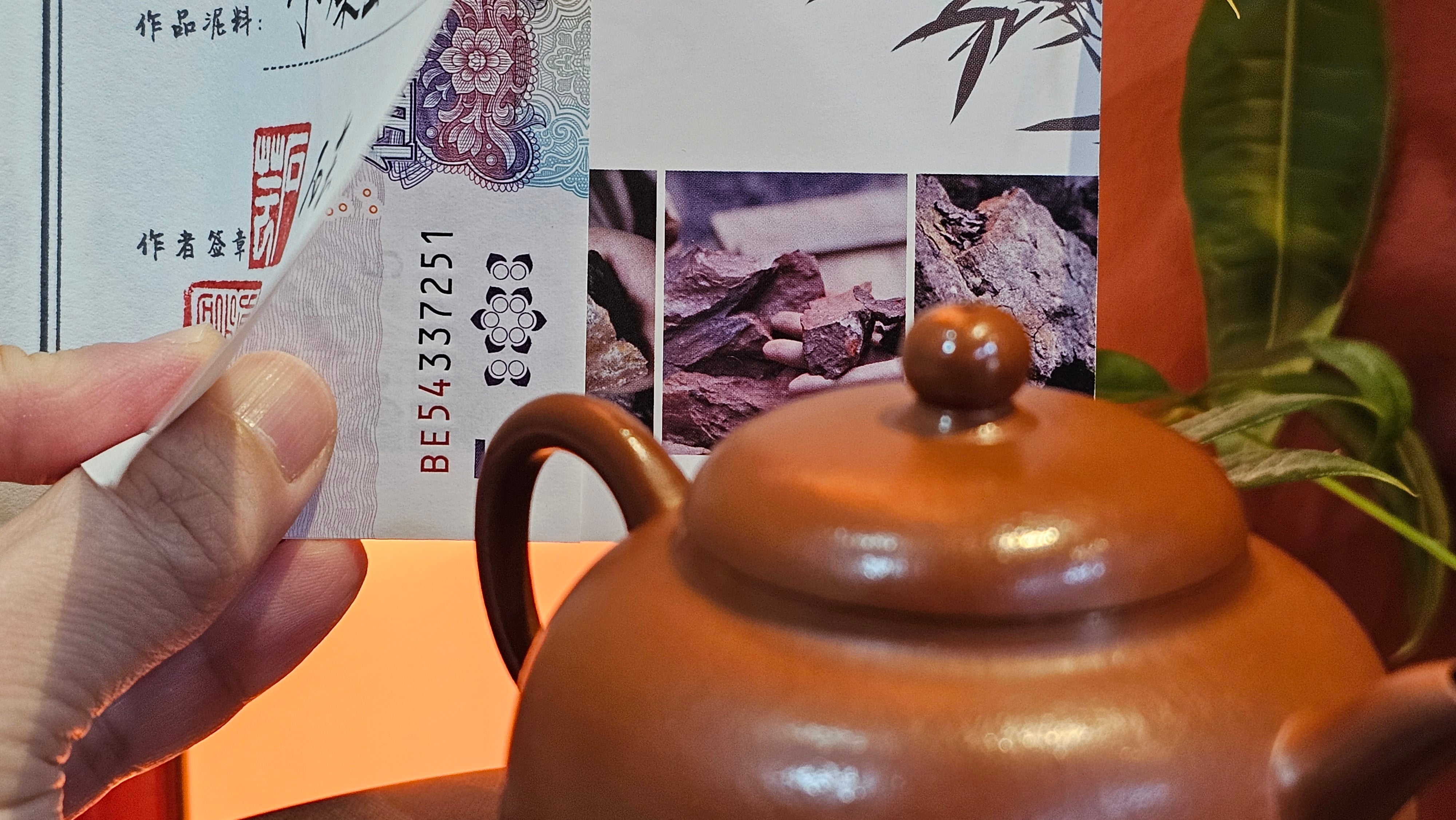 Yi Gong Hu 逸公壶, 142.3ml, Xiao Mei Yao Zhu Ni 小煤窑朱泥,  by our Collaborative Craftsman Shi Yun 石芸 ~ Congratulations to Mr N.S., 2245hrs 23rd May 2025, Fort Wayne, IN.