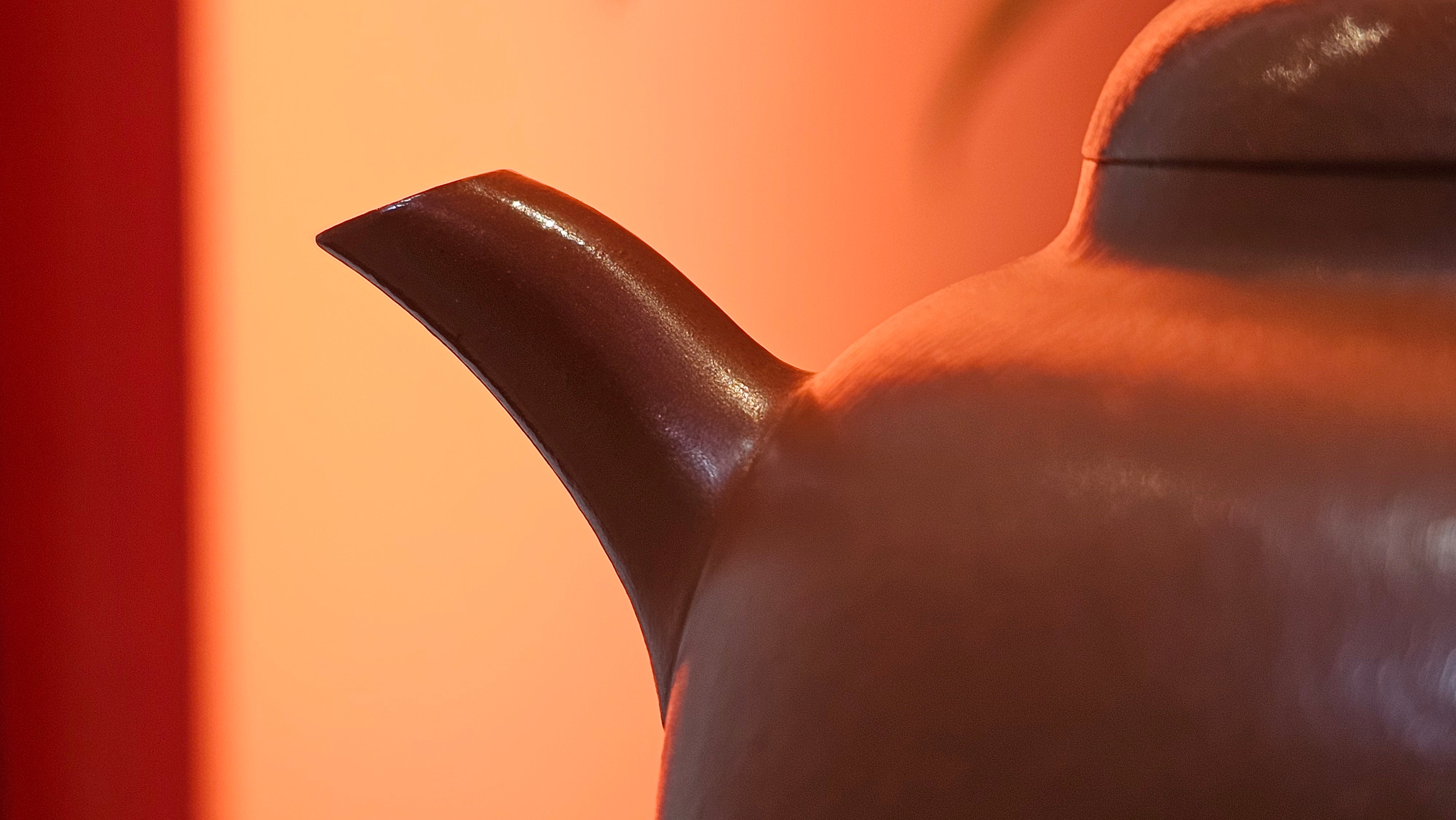 Yi Gong Hu 逸公壶, 142.3ml, Xiao Mei Yao Zhu Ni 小煤窑朱泥,  by our Collaborative Craftsman Shi Yun 石芸 ~ Congratulations to Mr N.S., 2245hrs 23rd May 2025, Fort Wayne, IN.