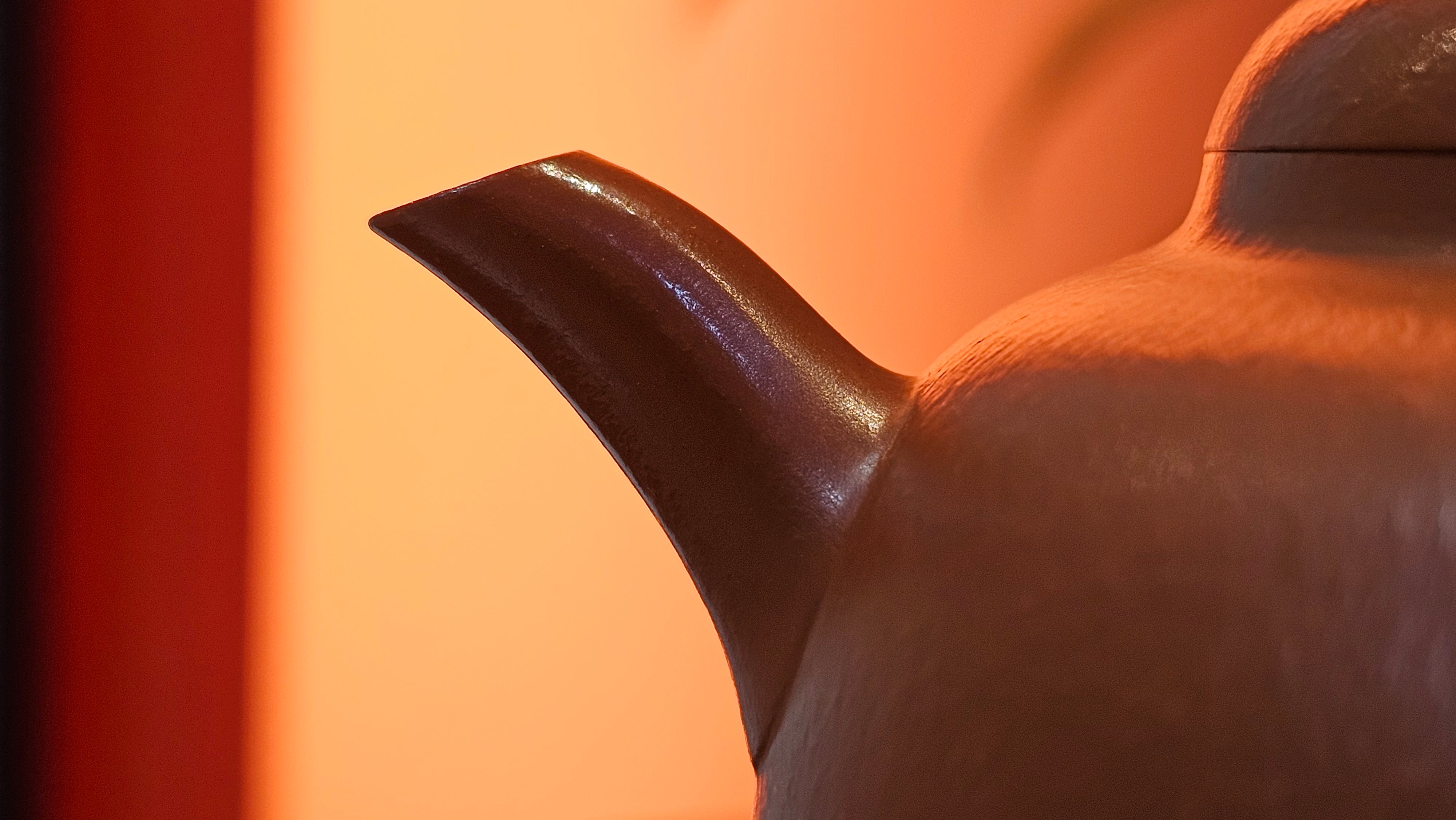 Yi Gong Hu 逸公壶, 142.3ml, Xiao Mei Yao Zhu Ni 小煤窑朱泥,  by our Collaborative Craftsman Shi Yun 石芸 ~ Congratulations to Mr N.S., 2245hrs 23rd May 2025, Fort Wayne, IN.