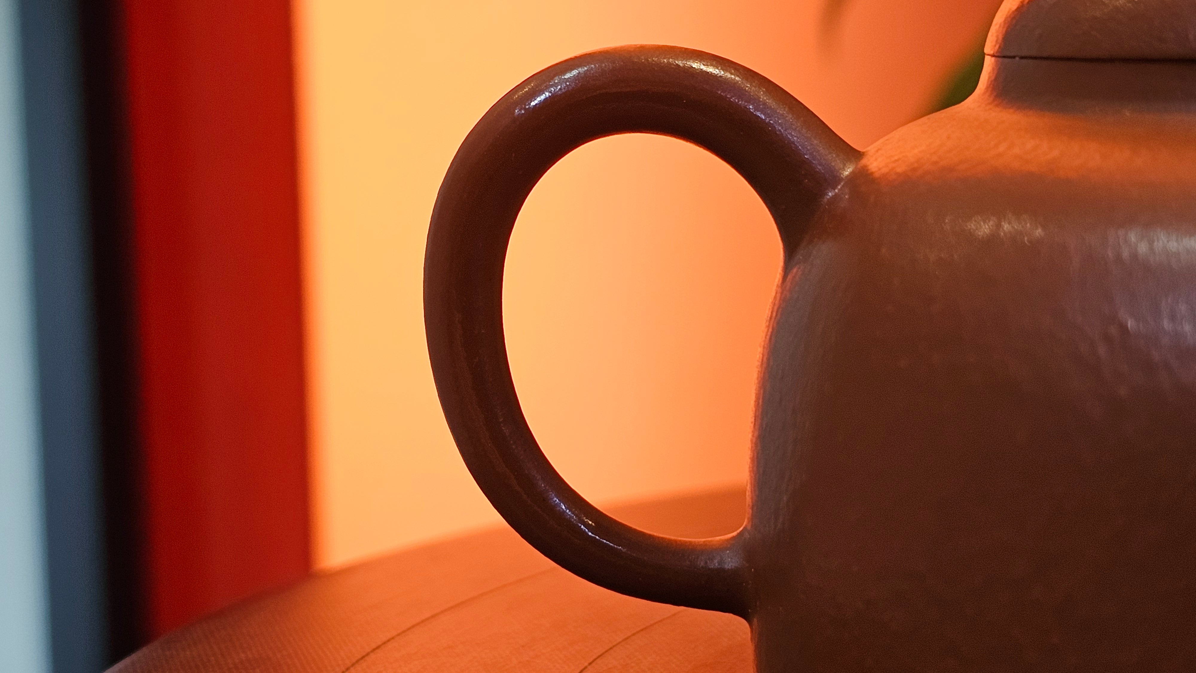 Yi Gong Hu 逸公壶, 142.3ml, Xiao Mei Yao Zhu Ni 小煤窑朱泥,  by our Collaborative Craftsman Shi Yun 石芸 ~ Congratulations to Mr N.S., 2245hrs 23rd May 2025, Fort Wayne, IN.