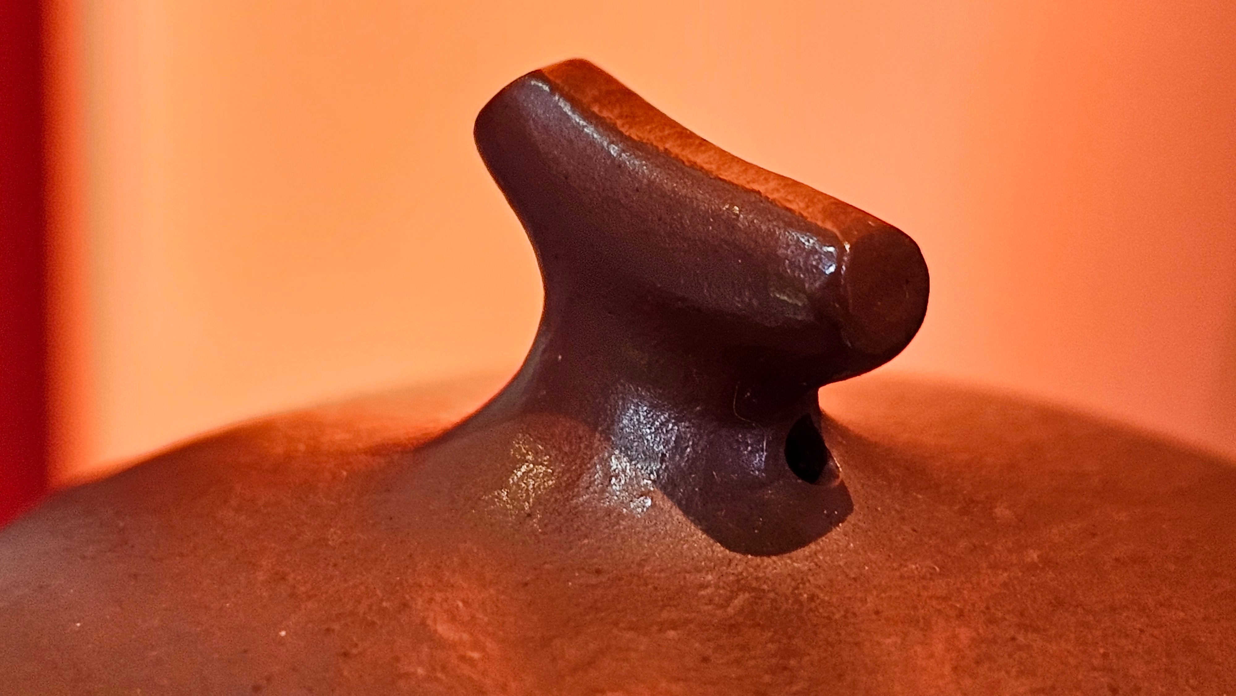 Qie Gua 茄瓜, 140.6ml, Xiao Mei Yao Zhu Ni 小煤窑朱泥,  by our Collaborative Craftsman Wang Hui 王慧, Poem Engraving by Craftsman 一德书 ~ Congratulations to Mr L.L., 1139hrs 28th Apr, Ventura, CA.