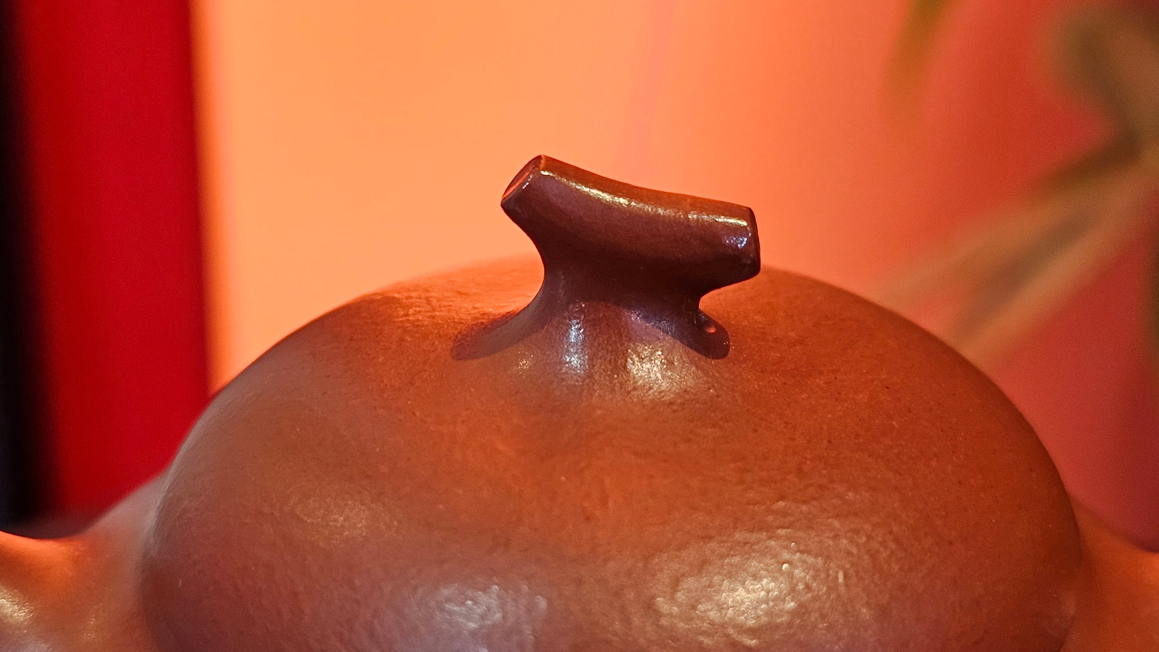 Qie Gua 茄瓜, 140.6ml, Xiao Mei Yao Zhu Ni 小煤窑朱泥,  by our Collaborative Craftsman Wang Hui 王慧, Poem Engraving by Craftsman 一德书 ~ Congratulations to Mr L.L., 1139hrs 28th Apr, Ventura, CA.