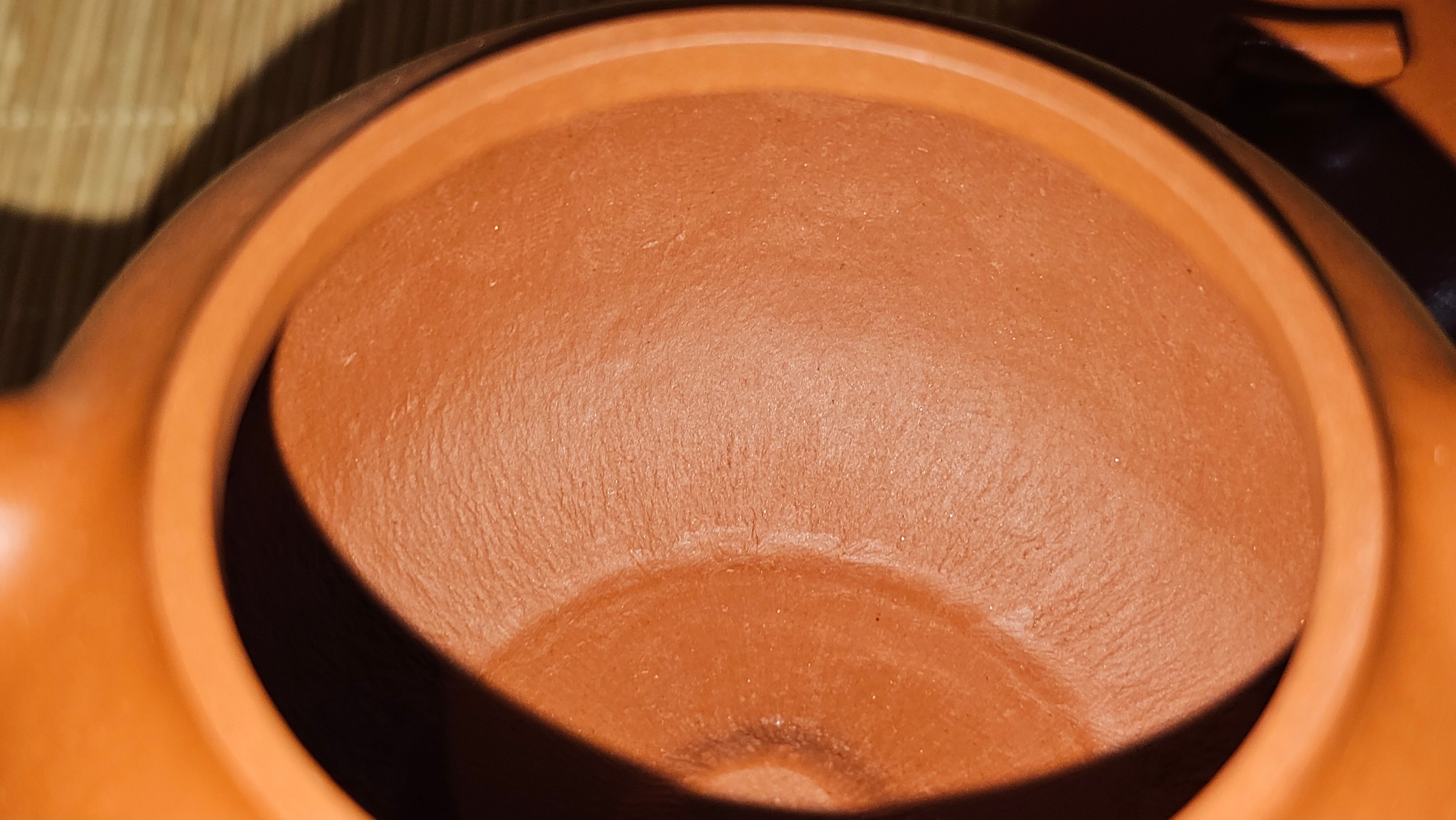 Qie Gua 茄瓜, 140.6ml, Xiao Mei Yao Zhu Ni 小煤窑朱泥,  by our Collaborative Craftsman Wang Hui 王慧, Poem Engraving by Craftsman 一德书 ~ Congratulations to Mr L.L., 1139hrs 28th Apr, Ventura, CA.