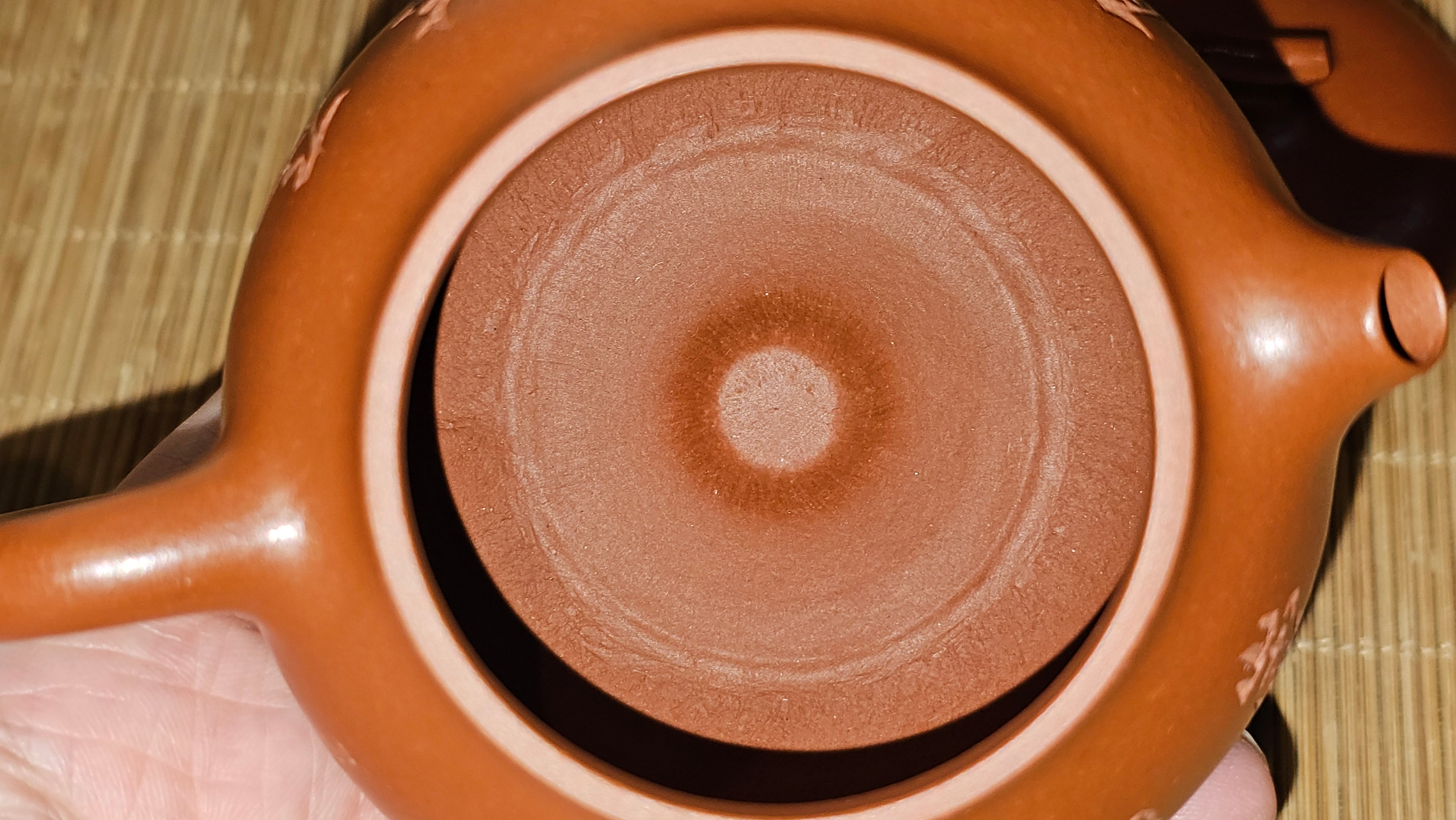 Qie Gua 茄瓜, 140.6ml, Xiao Mei Yao Zhu Ni 小煤窑朱泥,  by our Collaborative Craftsman Wang Hui 王慧, Poem Engraving by Craftsman 一德书 ~ Congratulations to Mr L.L., 1139hrs 28th Apr, Ventura, CA.