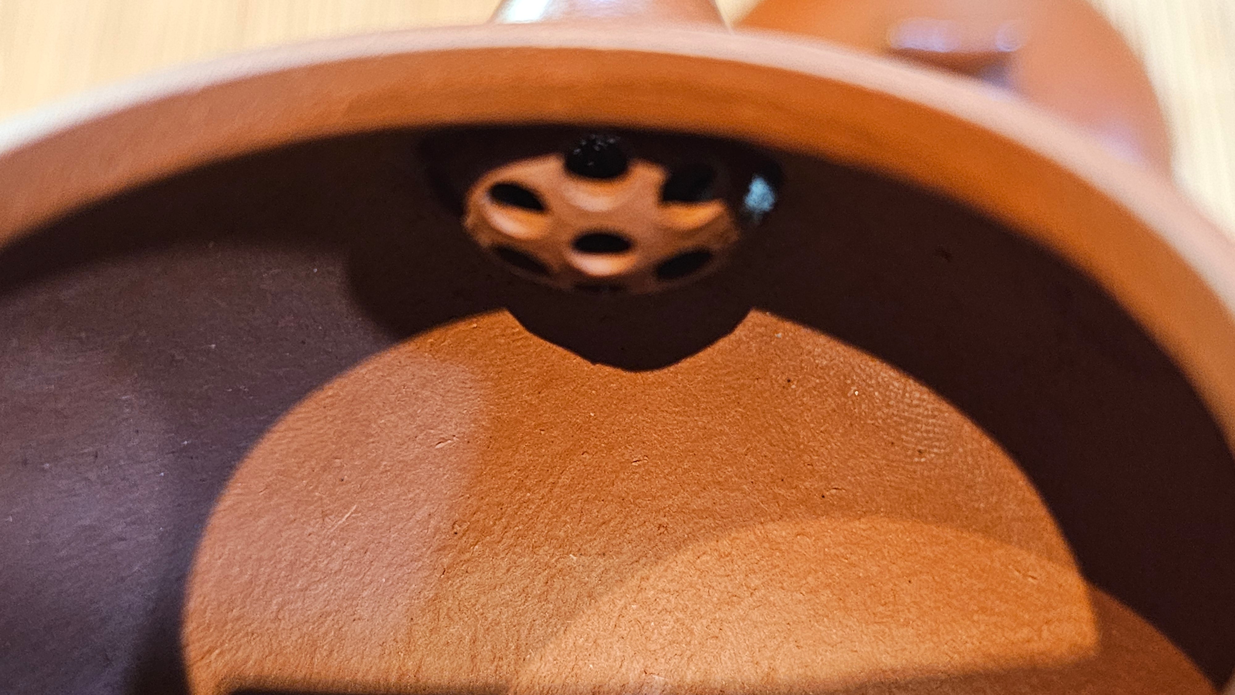 Qie Gua 茄瓜, 140.6ml, Xiao Mei Yao Zhu Ni 小煤窑朱泥,  by our Collaborative Craftsman Wang Hui 王慧, Poem Engraving by Craftsman 一德书 ~ Congratulations to Mr L.L., 1139hrs 28th Apr, Ventura, CA.