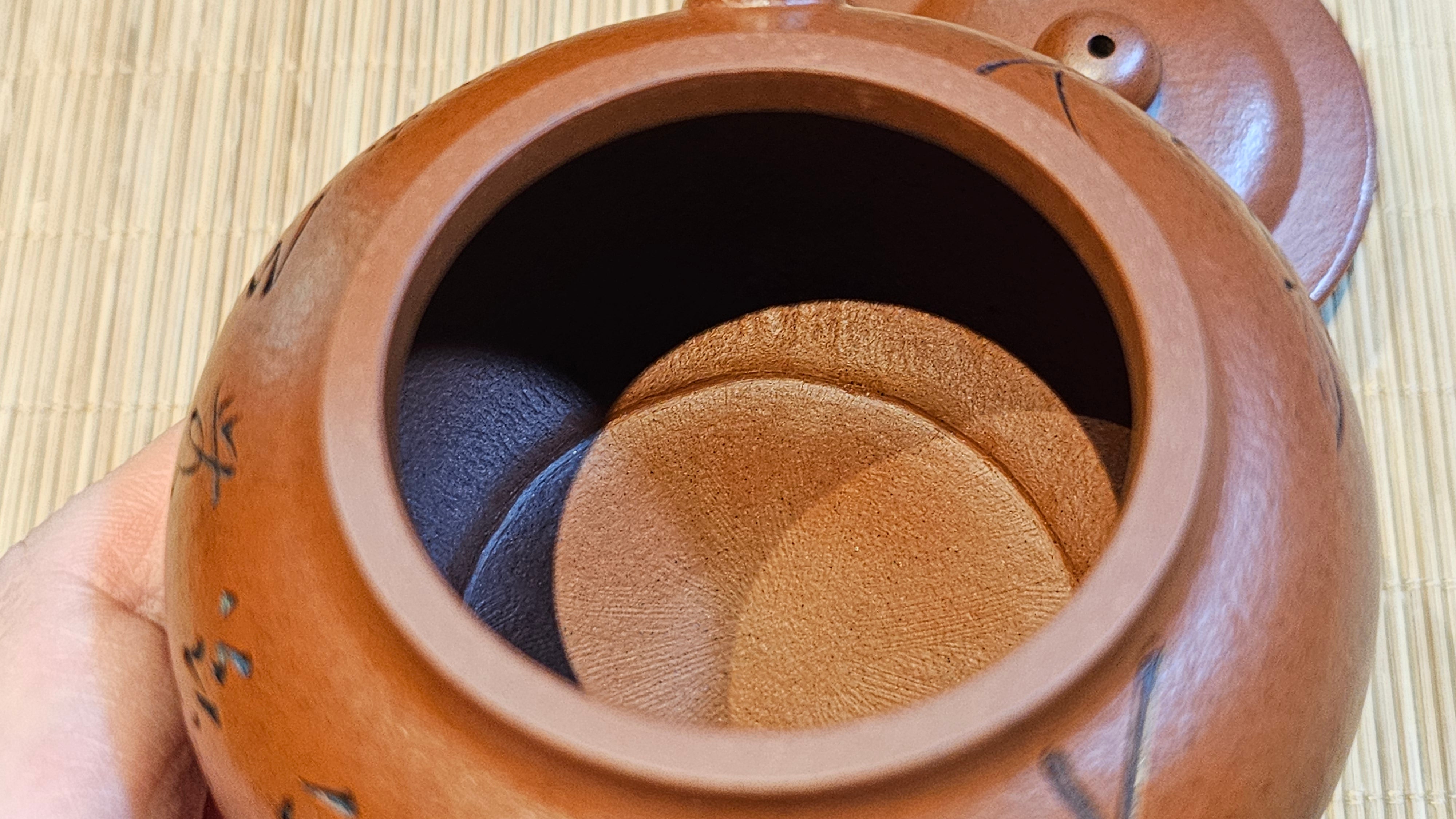 《宫灯》Gong Deng, 170.3ml, Tie Sha Zhu Ni 铁砂朱泥, made by Craftsman Zhu Jie 朱杰 from the YiXing's renowned family for Tie Sha Zhu Ni 铁砂朱泥 ~ Congratulations to Mr T.A., 1337hrs 26th Apr, Samorin, Slovakia 🇸🇰.