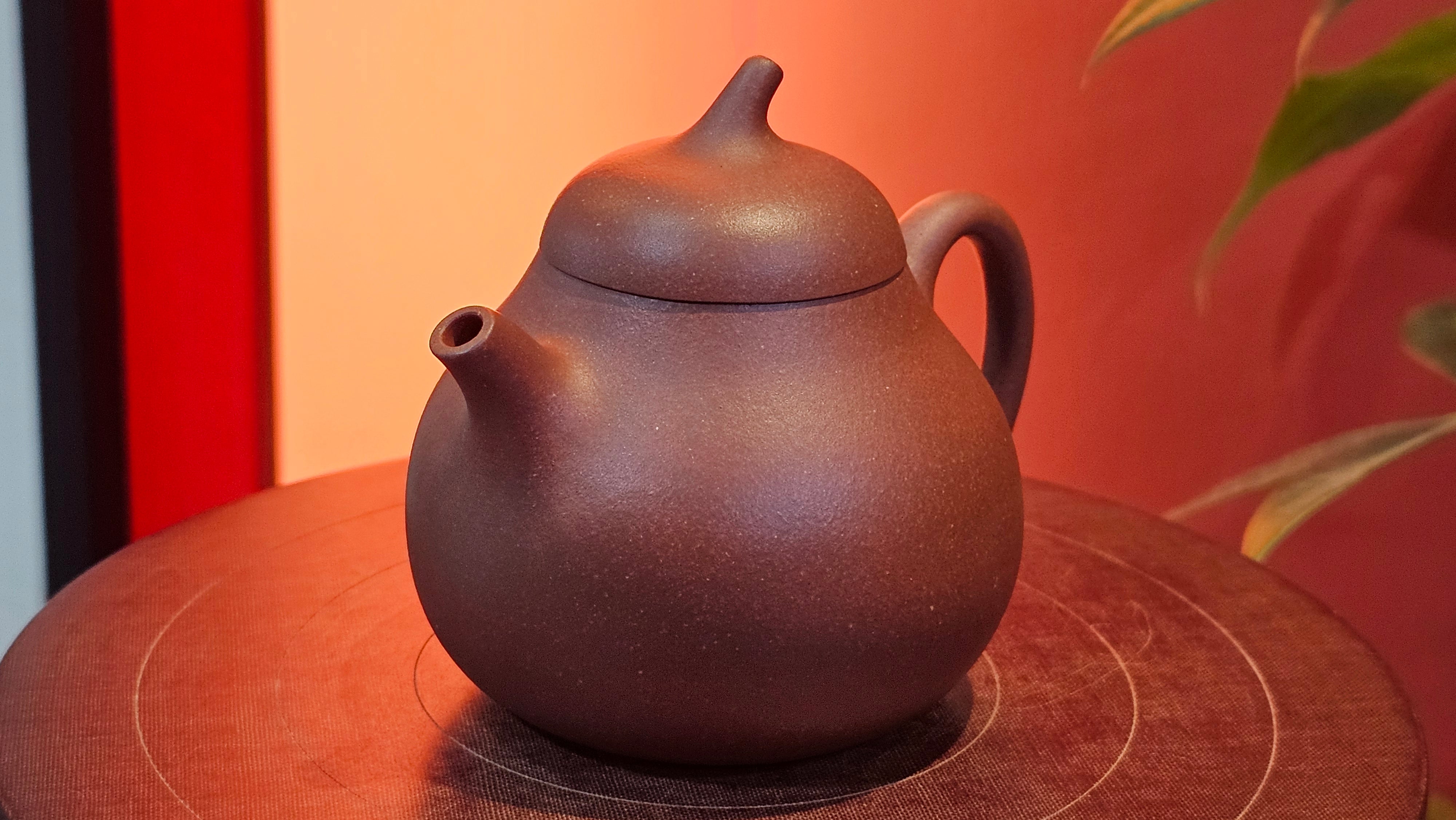 Qie Gua 茄瓜, 160.8ml, Di Cao Qing Zi Ni 底槽青紫泥, by our Craftsman Zhang Huan 张欢 ~ Congratulations to Mr A.L., 1938hrs 3rd May 2025, Israel 🇮🇱.