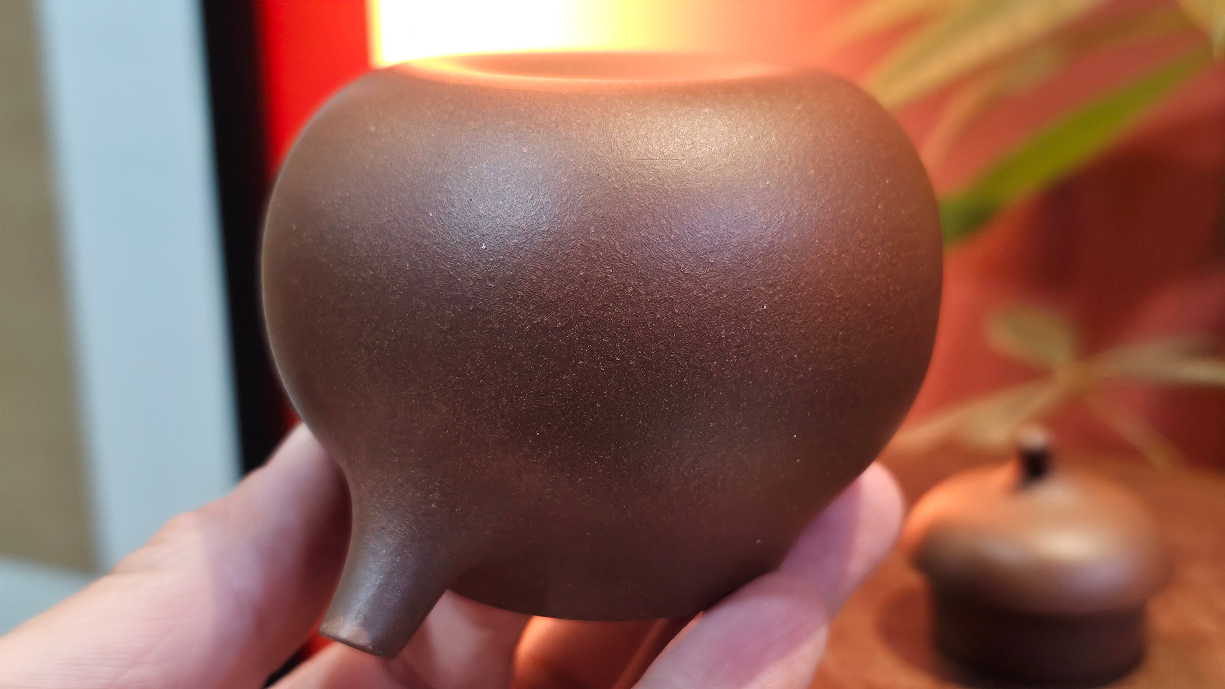 Qie Gua 茄瓜, 160.8ml, Di Cao Qing Zi Ni 底槽青紫泥, by our Craftsman Zhang Huan 张欢 ~ Congratulations to Mr A.L., 1938hrs 3rd May 2025, Israel 🇮🇱.