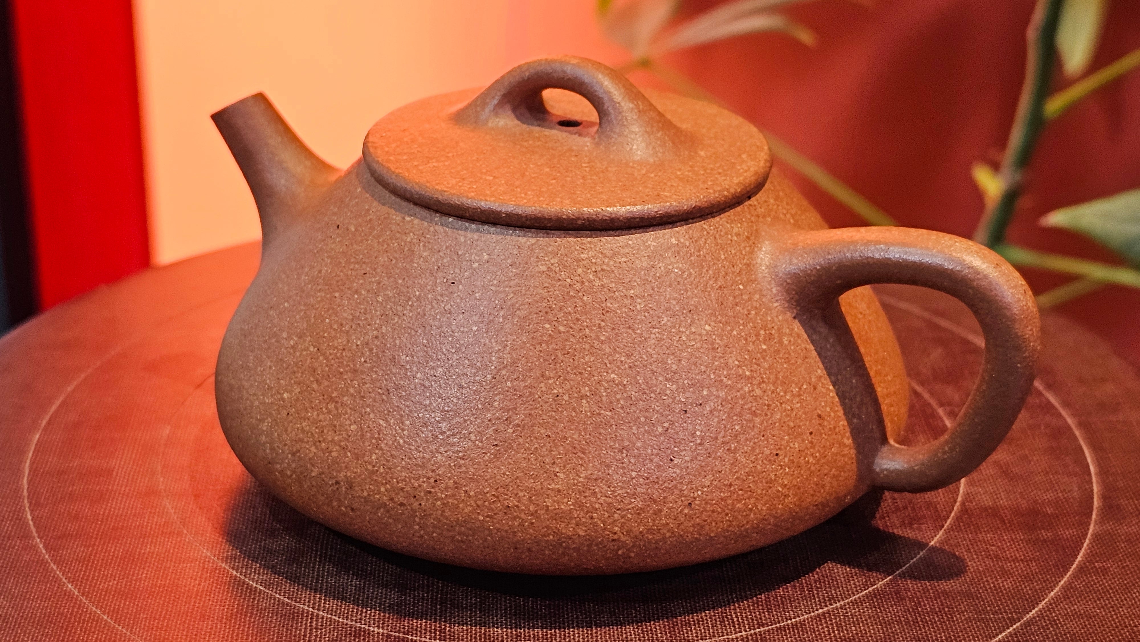 Shi Piao 石瓢 (Ping Gai Shi Piao 平盖石瓢), 154.3ml, Huang Jiang Po Ni 黄降坡泥, by our Collaborative Craftsman Chen Hua Jun 陈华军 ~ Congratulations to Ms M.L., 0117hrs 12th May 2025, Phoenix, AZ.