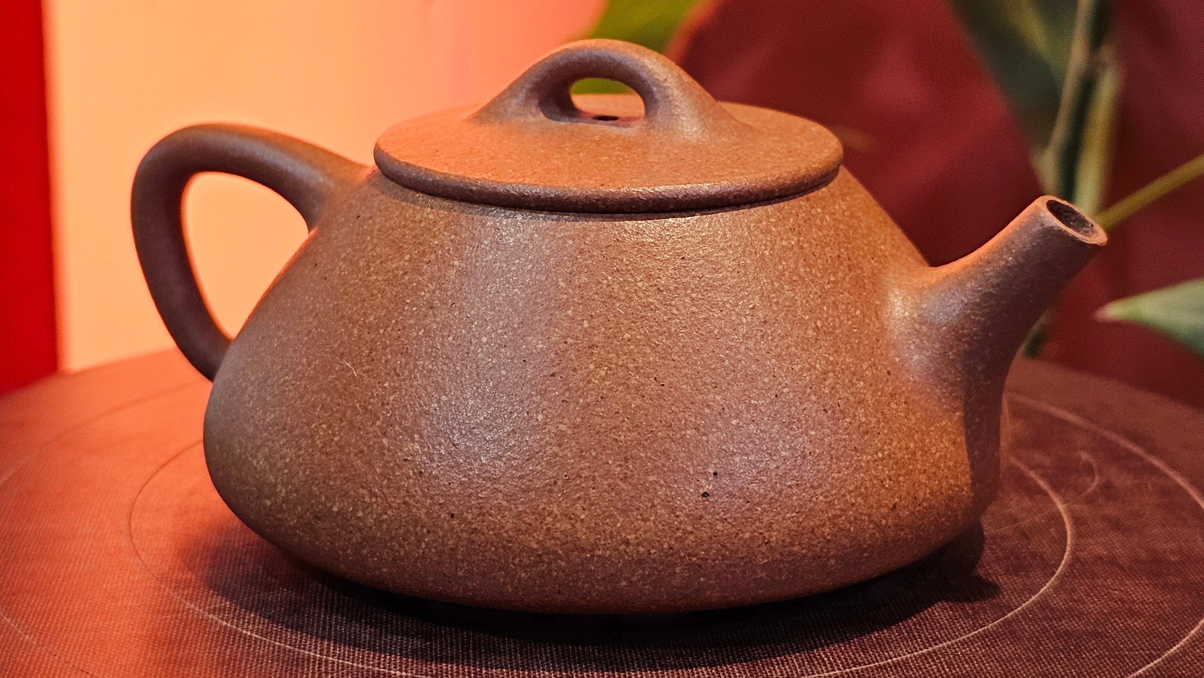 Shi Piao 石瓢 (Ping Gai Shi Piao 平盖石瓢), 154.3ml, Huang Jiang Po Ni 黄降坡泥, by our Collaborative Craftsman Chen Hua Jun 陈华军 ~ Congratulations to Ms M.L., 0117hrs 12th May 2025, Phoenix, AZ.