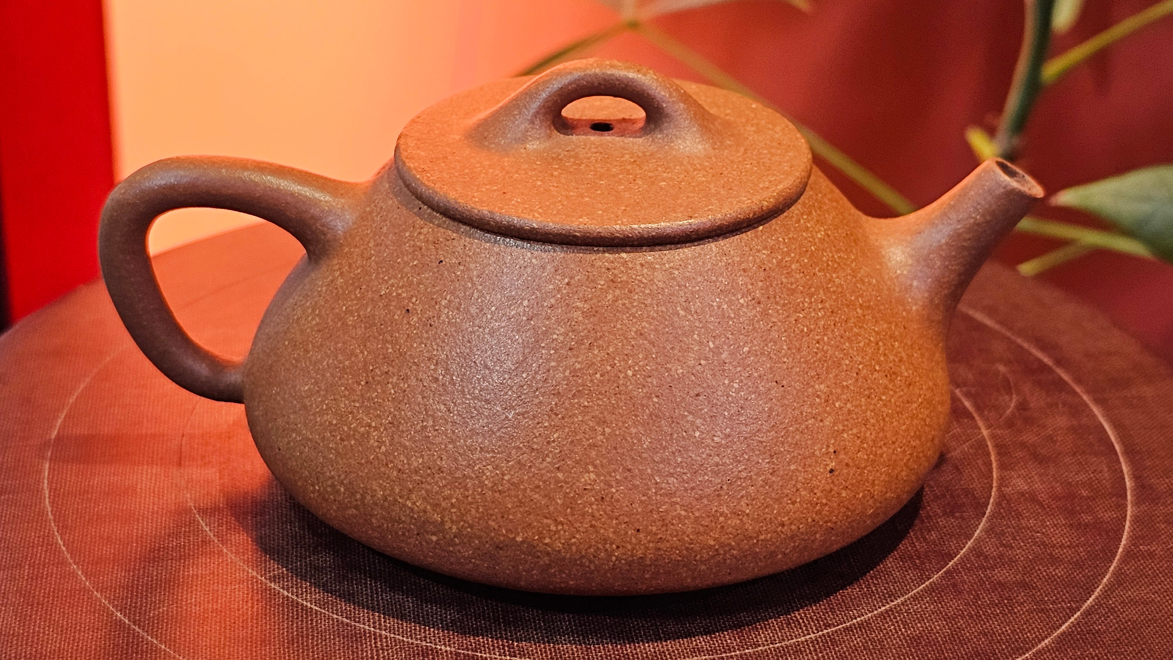 Shi Piao 石瓢 (Ping Gai Shi Piao 平盖石瓢), 154.3ml, Huang Jiang Po Ni 黄降坡泥, by our Collaborative Craftsman Chen Hua Jun 陈华军 ~ Congratulations to Ms M.L., 0117hrs 12th May 2025, Phoenix, AZ.