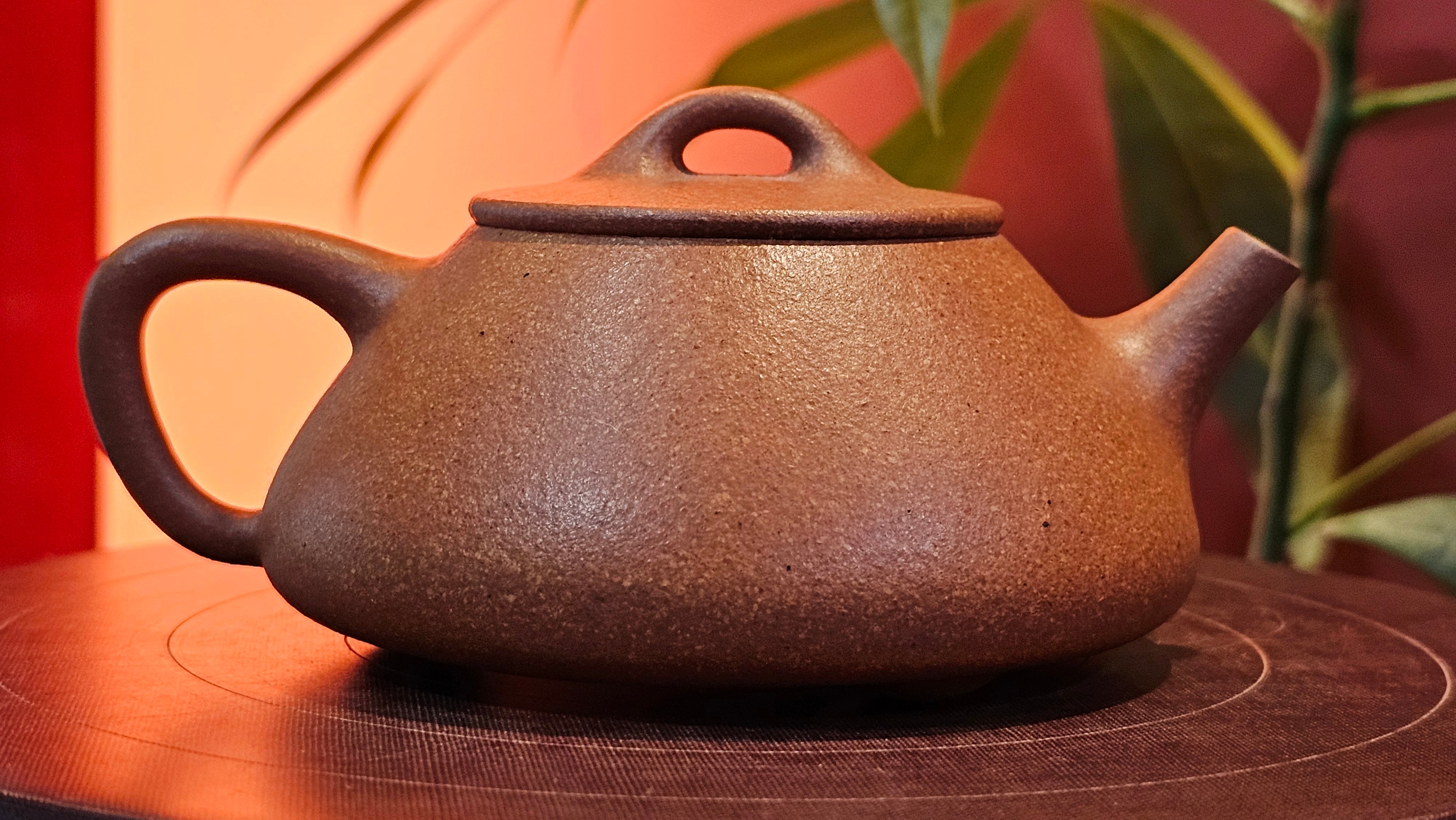 Shi Piao 石瓢 (Ping Gai Shi Piao 平盖石瓢), 154.3ml, Huang Jiang Po Ni 黄降坡泥, by our Collaborative Craftsman Chen Hua Jun 陈华军 ~ Congratulations to Ms M.L., 0117hrs 12th May 2025, Phoenix, AZ.