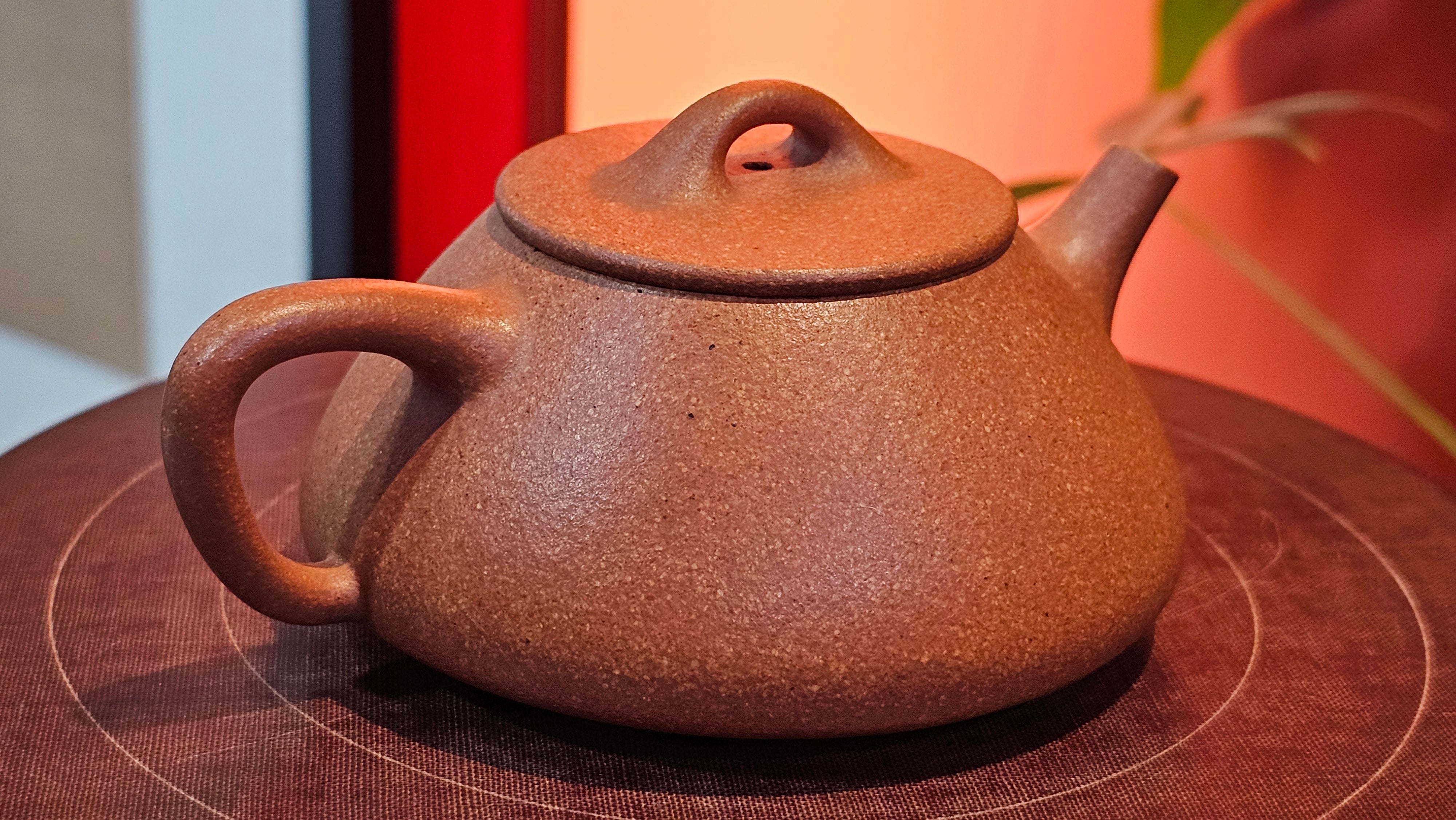 Shi Piao 石瓢 (Ping Gai Shi Piao 平盖石瓢), 154.3ml, Huang Jiang Po Ni 黄降坡泥, by our Collaborative Craftsman Chen Hua Jun 陈华军 ~ Congratulations to Ms M.L., 0117hrs 12th May 2025, Phoenix, AZ.