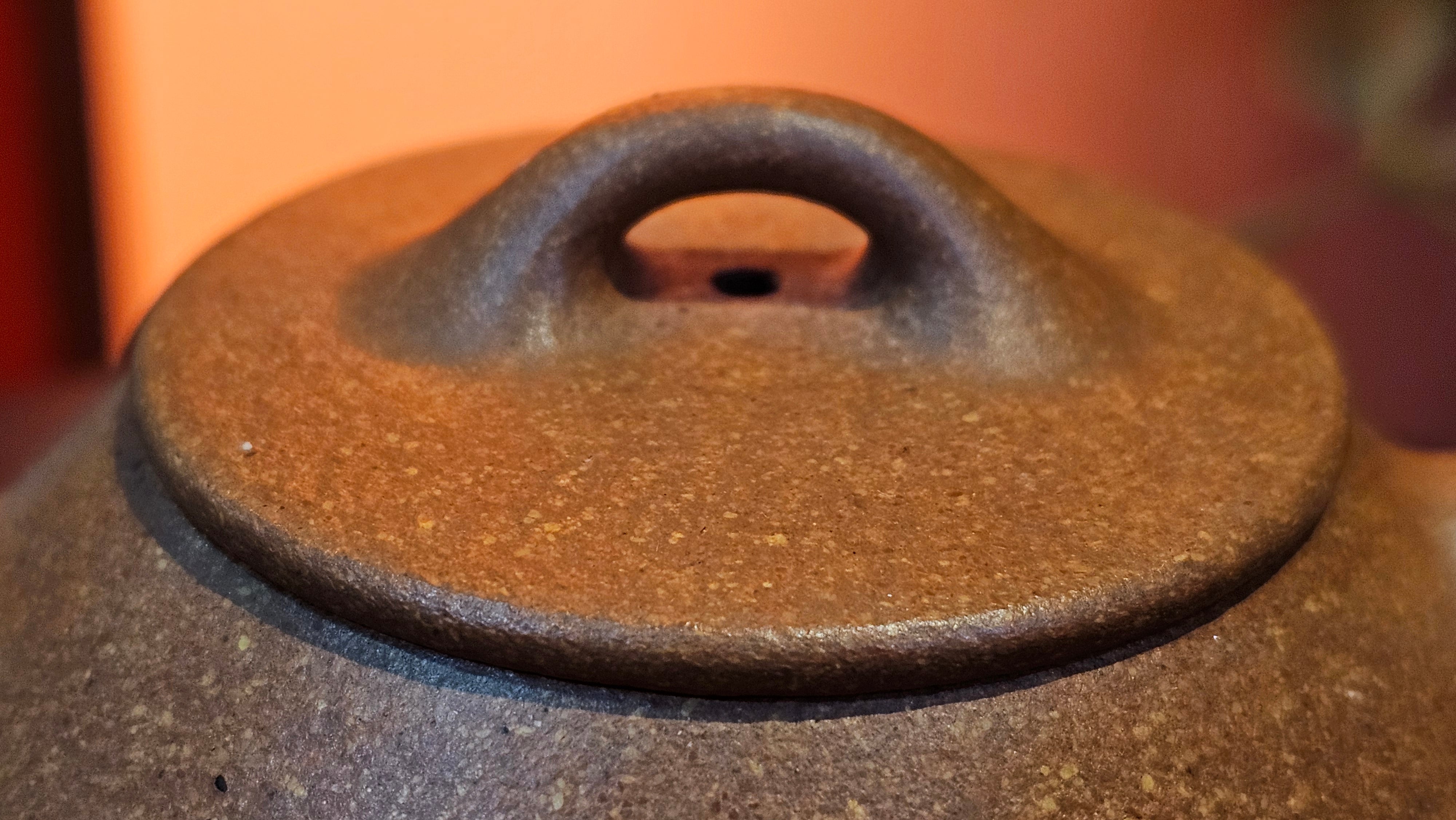 Shi Piao 石瓢 (Ping Gai Shi Piao 平盖石瓢), 154.3ml, Huang Jiang Po Ni 黄降坡泥, by our Collaborative Craftsman Chen Hua Jun 陈华军 ~ Congratulations to Ms M.L., 0117hrs 12th May 2025, Phoenix, AZ.