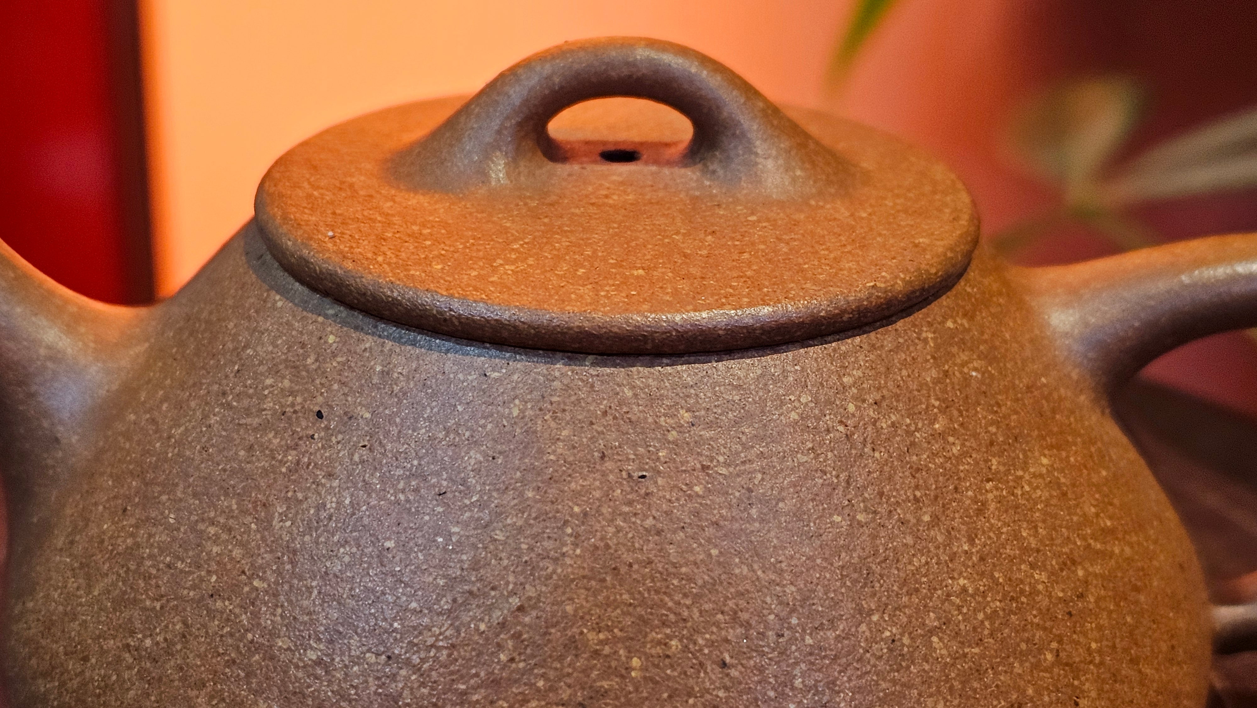 Shi Piao 石瓢 (Ping Gai Shi Piao 平盖石瓢), 154.3ml, Huang Jiang Po Ni 黄降坡泥, by our Collaborative Craftsman Chen Hua Jun 陈华军 ~ Congratulations to Ms M.L., 0117hrs 12th May 2025, Phoenix, AZ.