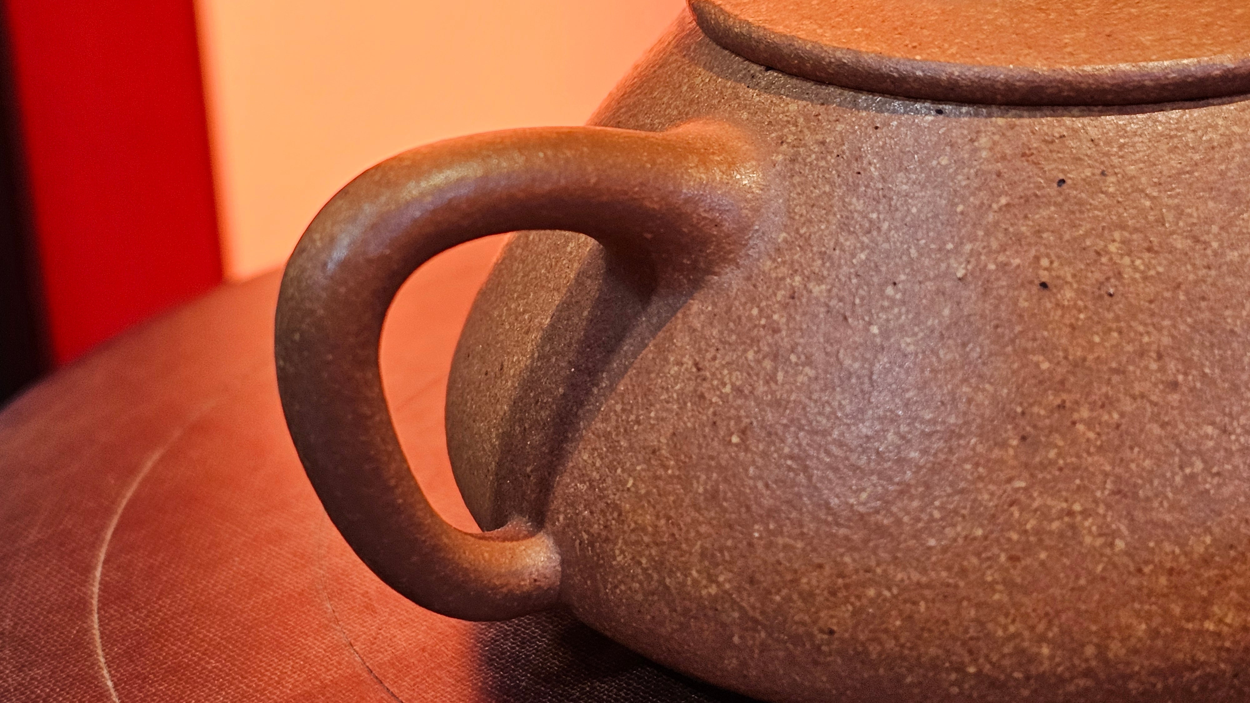 Shi Piao 石瓢 (Ping Gai Shi Piao 平盖石瓢), 154.3ml, Huang Jiang Po Ni 黄降坡泥, by our Collaborative Craftsman Chen Hua Jun 陈华军 ~ Congratulations to Ms M.L., 0117hrs 12th May 2025, Phoenix, AZ.