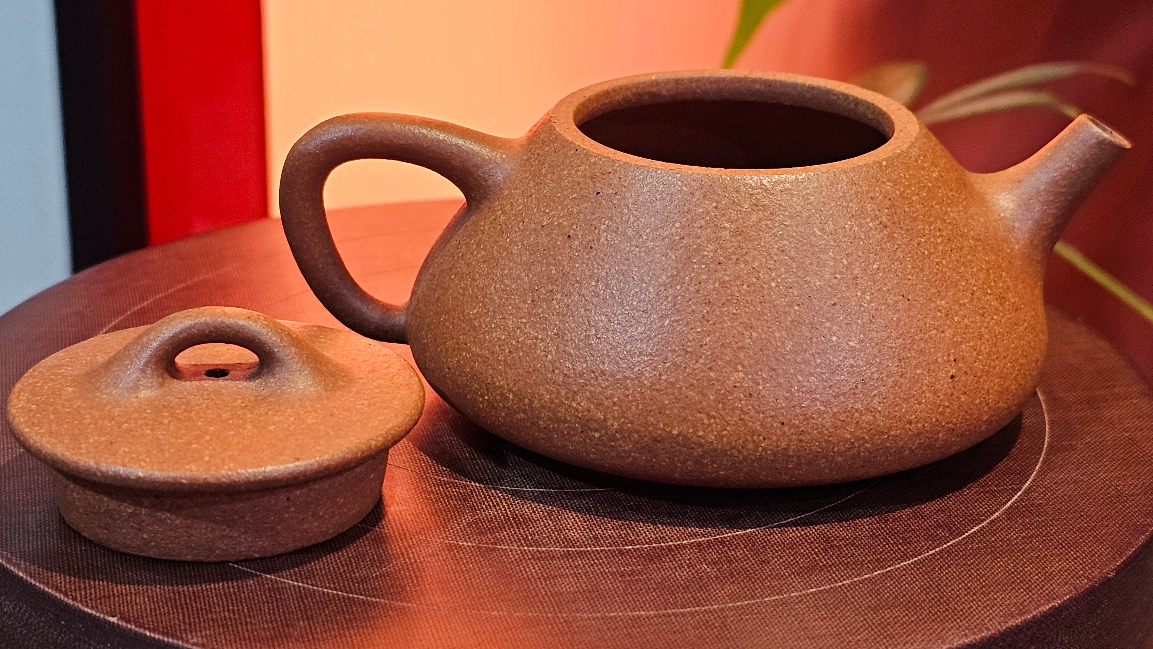 Shi Piao 石瓢 (Ping Gai Shi Piao 平盖石瓢), 154.3ml, Huang Jiang Po Ni 黄降坡泥, by our Collaborative Craftsman Chen Hua Jun 陈华军 ~ Congratulations to Ms M.L., 0117hrs 12th May 2025, Phoenix, AZ.