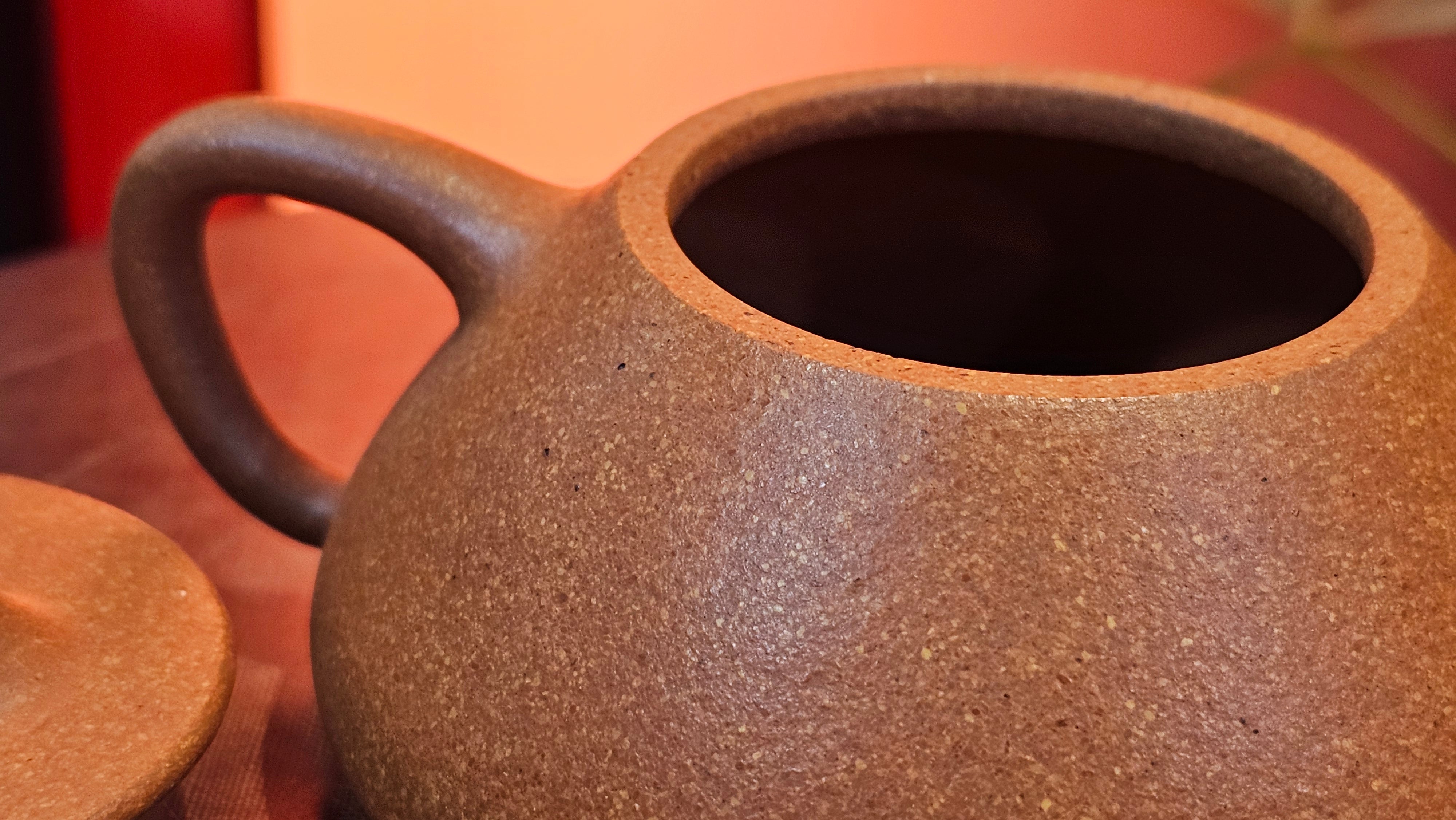 Shi Piao 石瓢 (Ping Gai Shi Piao 平盖石瓢), 154.3ml, Huang Jiang Po Ni 黄降坡泥, by our Collaborative Craftsman Chen Hua Jun 陈华军 ~ Congratulations to Ms M.L., 0117hrs 12th May 2025, Phoenix, AZ.