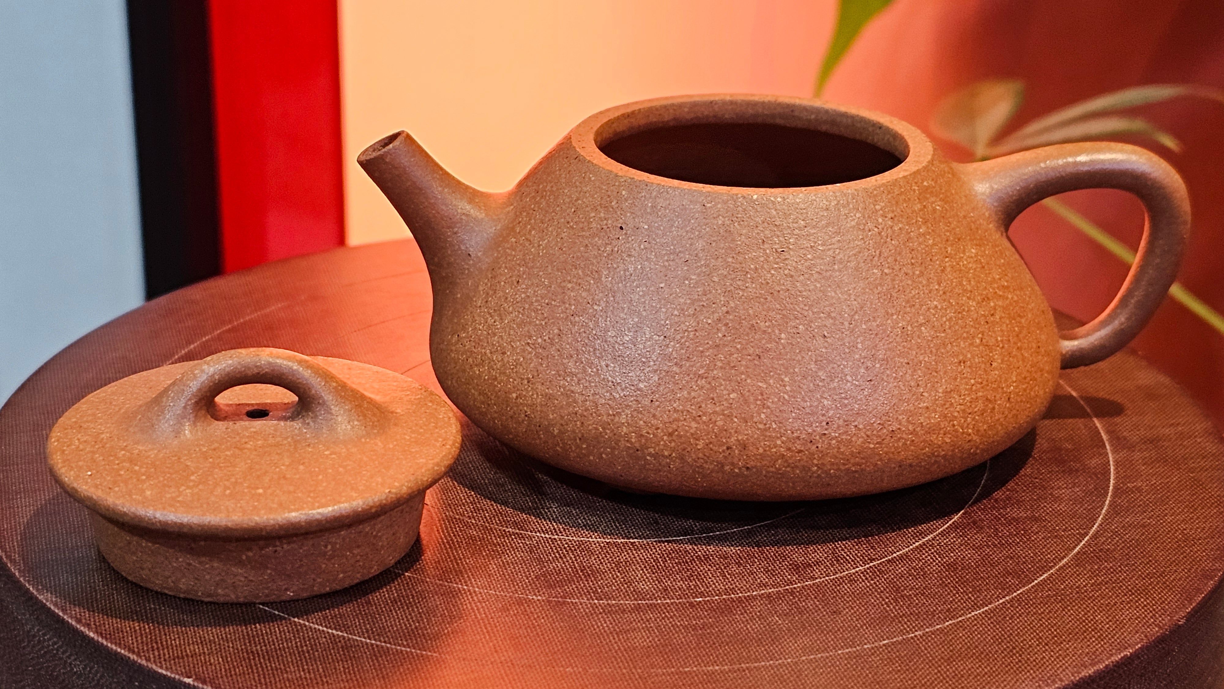 Shi Piao 石瓢 (Ping Gai Shi Piao 平盖石瓢), 154.3ml, Huang Jiang Po Ni 黄降坡泥, by our Collaborative Craftsman Chen Hua Jun 陈华军 ~ Congratulations to Ms M.L., 0117hrs 12th May 2025, Phoenix, AZ.