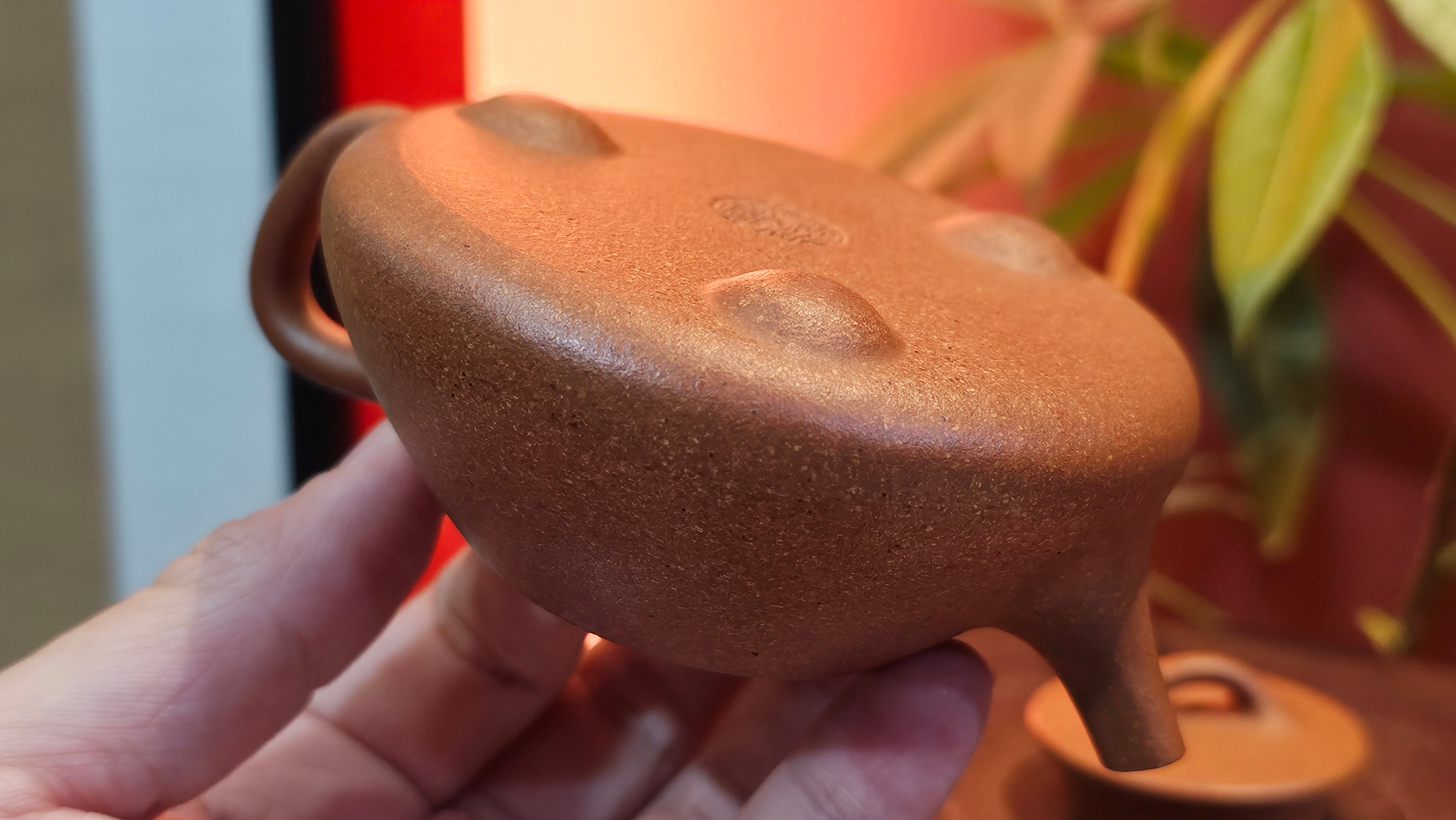 Shi Piao 石瓢 (Ping Gai Shi Piao 平盖石瓢), 154.3ml, Huang Jiang Po Ni 黄降坡泥, by our Collaborative Craftsman Chen Hua Jun 陈华军 ~ Congratulations to Ms M.L., 0117hrs 12th May 2025, Phoenix, AZ.