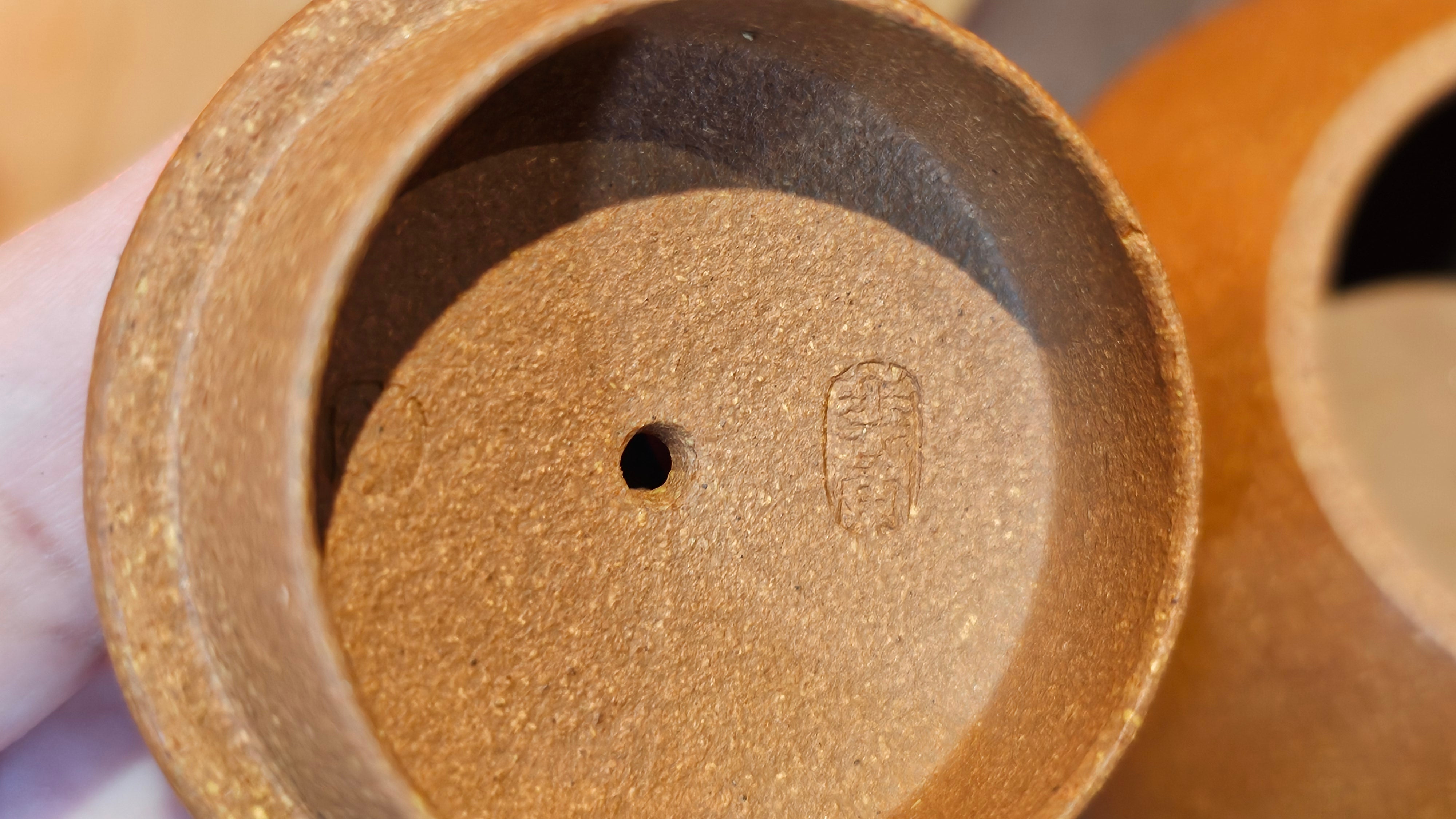 Shi Piao 石瓢 (Ping Gai Shi Piao 平盖石瓢), 154.3ml, Huang Jiang Po Ni 黄降坡泥, by our Collaborative Craftsman Chen Hua Jun 陈华军 ~ Congratulations to Ms M.L., 0117hrs 12th May 2025, Phoenix, AZ.