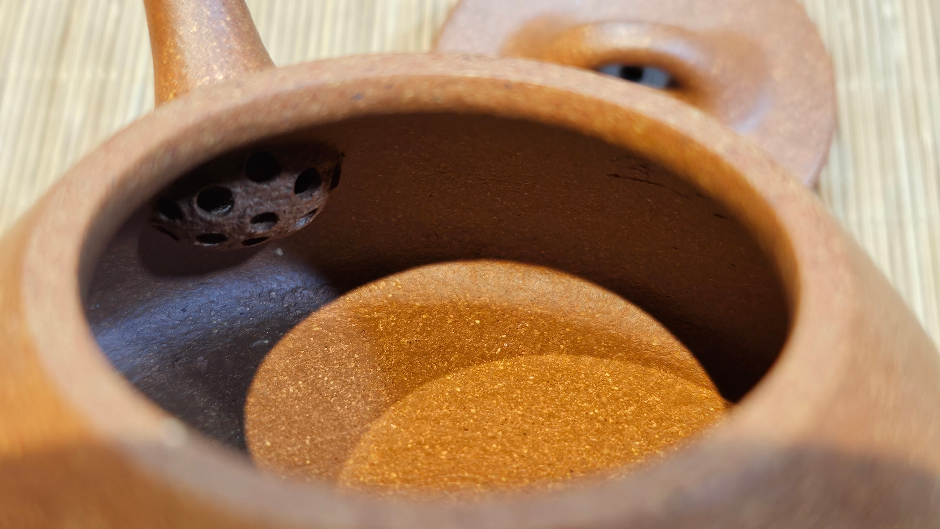 Shi Piao 石瓢 (Ping Gai Shi Piao 平盖石瓢), 154.3ml, Huang Jiang Po Ni 黄降坡泥, by our Collaborative Craftsman Chen Hua Jun 陈华军 ~ Congratulations to Ms M.L., 0117hrs 12th May 2025, Phoenix, AZ.