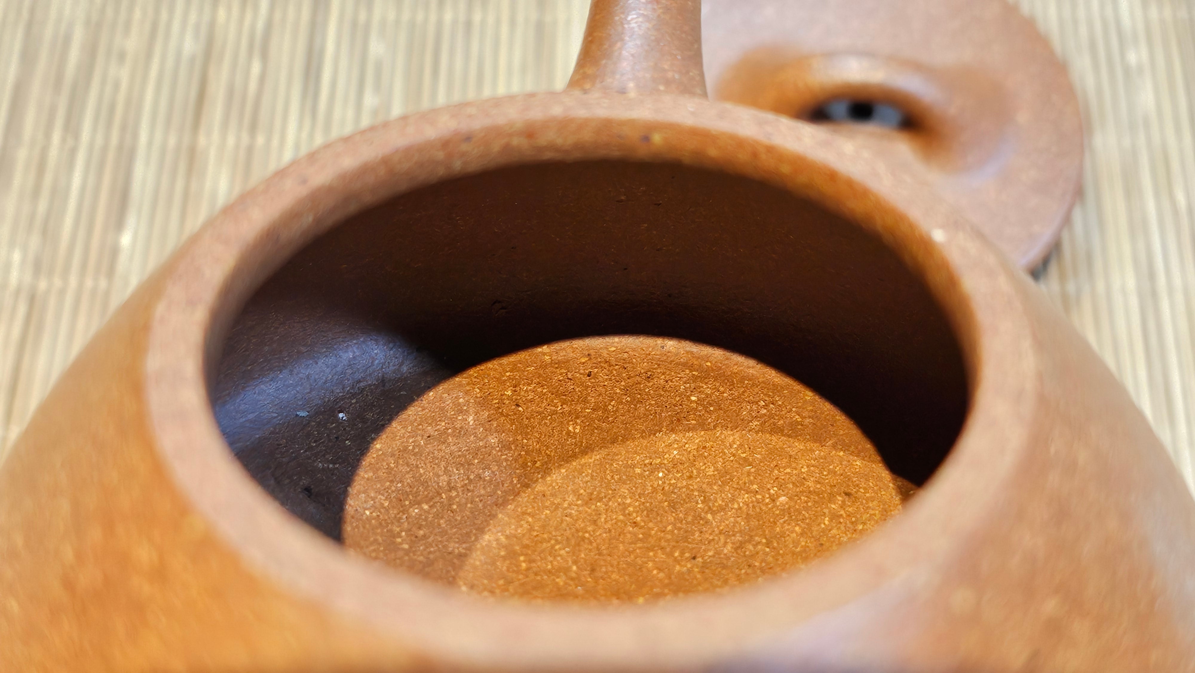 Shi Piao 石瓢 (Ping Gai Shi Piao 平盖石瓢), 154.3ml, Huang Jiang Po Ni 黄降坡泥, by our Collaborative Craftsman Chen Hua Jun 陈华军 ~ Congratulations to Ms M.L., 0117hrs 12th May 2025, Phoenix, AZ.