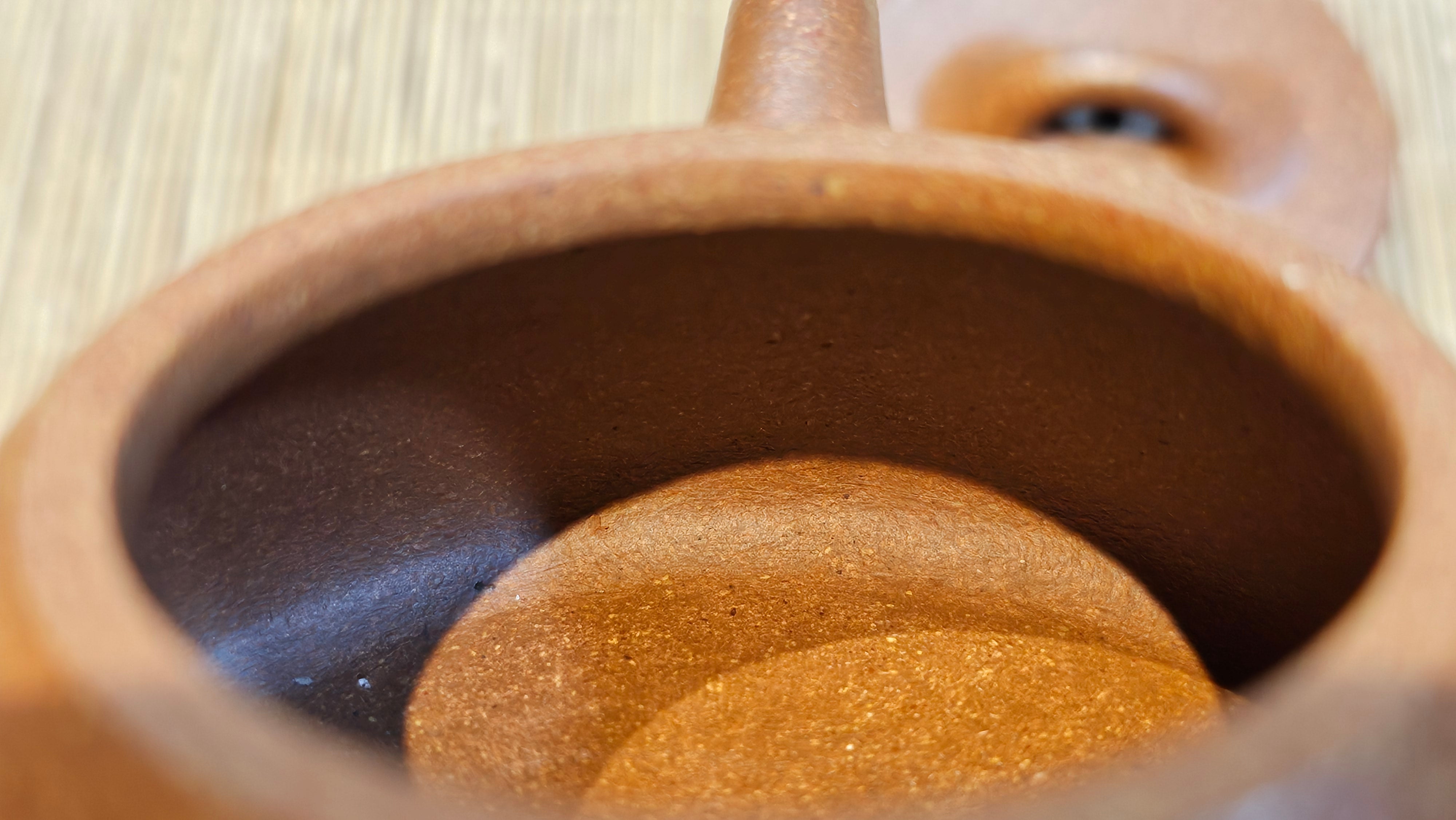 Shi Piao 石瓢 (Ping Gai Shi Piao 平盖石瓢), 154.3ml, Huang Jiang Po Ni 黄降坡泥, by our Collaborative Craftsman Chen Hua Jun 陈华军 ~ Congratulations to Ms M.L., 0117hrs 12th May 2025, Phoenix, AZ.