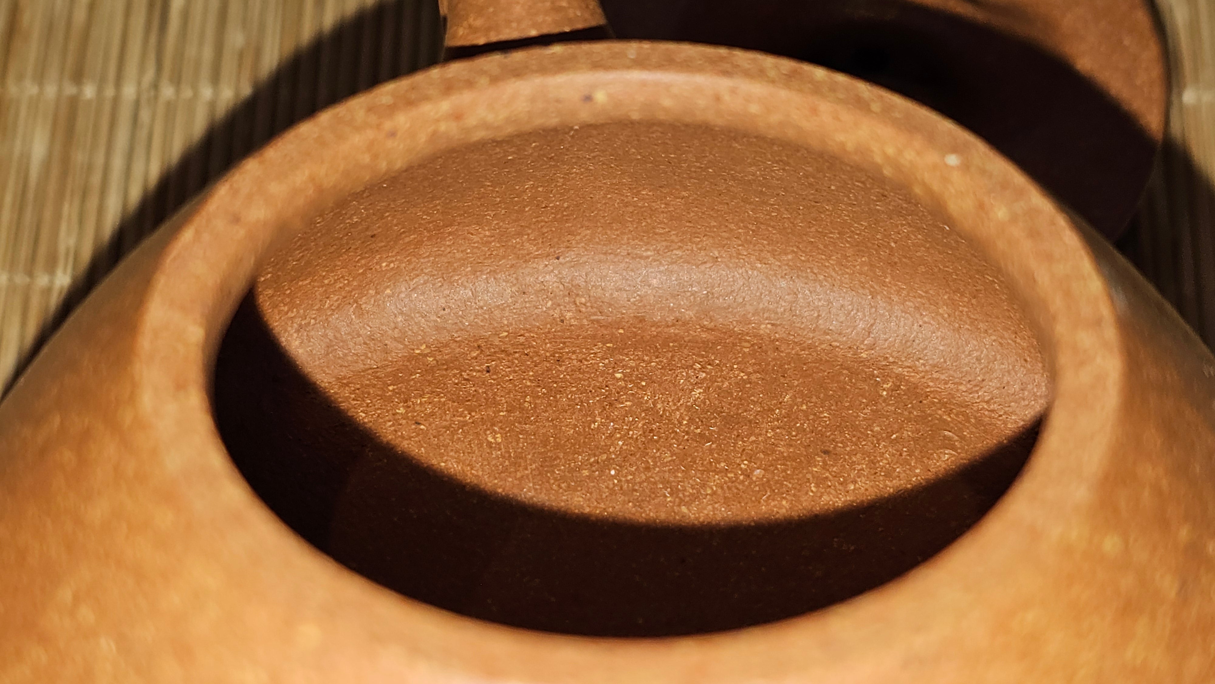 Shi Piao 石瓢 (Ping Gai Shi Piao 平盖石瓢), 154.3ml, Huang Jiang Po Ni 黄降坡泥, by our Collaborative Craftsman Chen Hua Jun 陈华军 ~ Congratulations to Ms M.L., 0117hrs 12th May 2025, Phoenix, AZ.