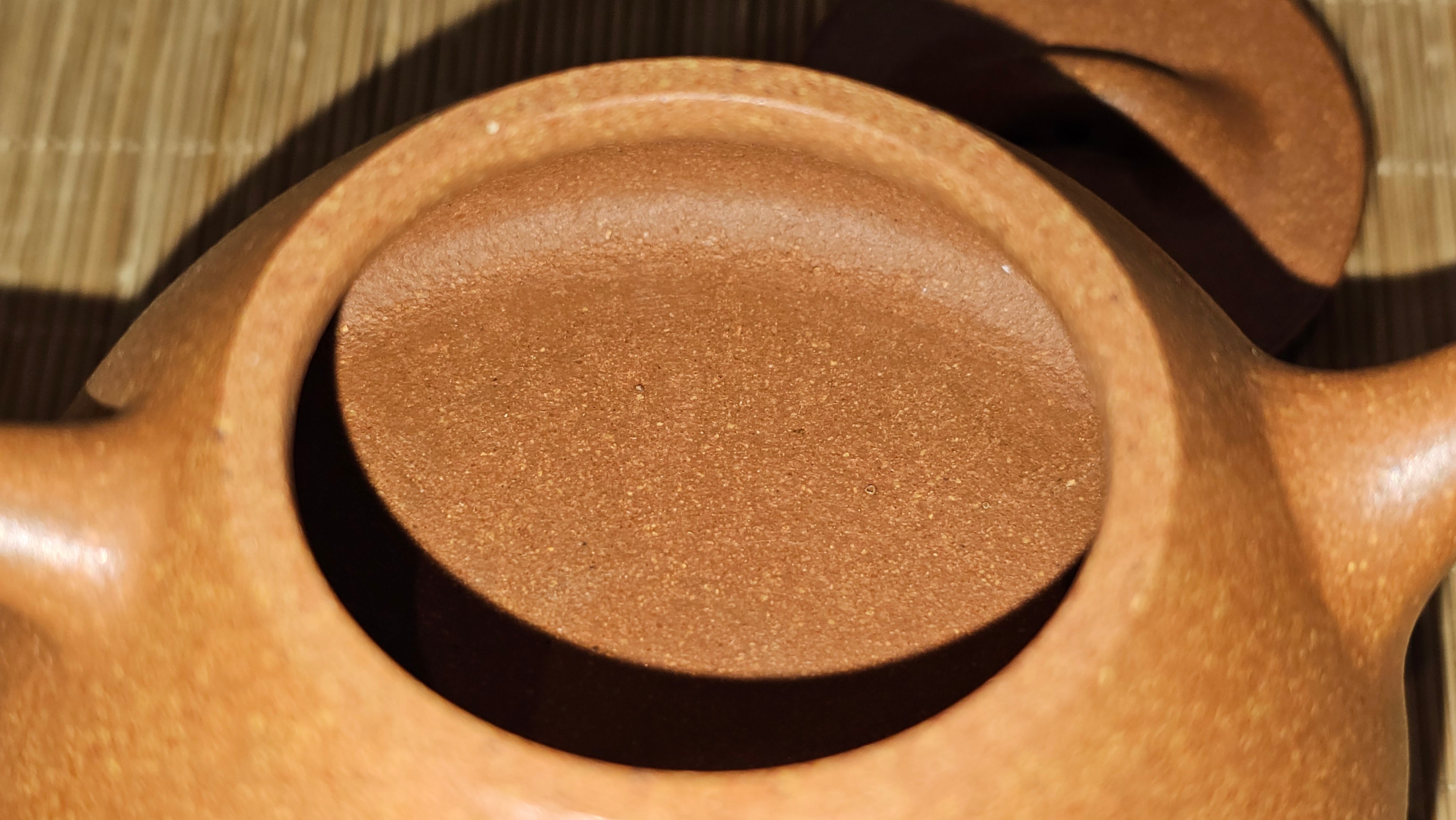 Shi Piao 石瓢 (Ping Gai Shi Piao 平盖石瓢), 154.3ml, Huang Jiang Po Ni 黄降坡泥, by our Collaborative Craftsman Chen Hua Jun 陈华军 ~ Congratulations to Ms M.L., 0117hrs 12th May 2025, Phoenix, AZ.